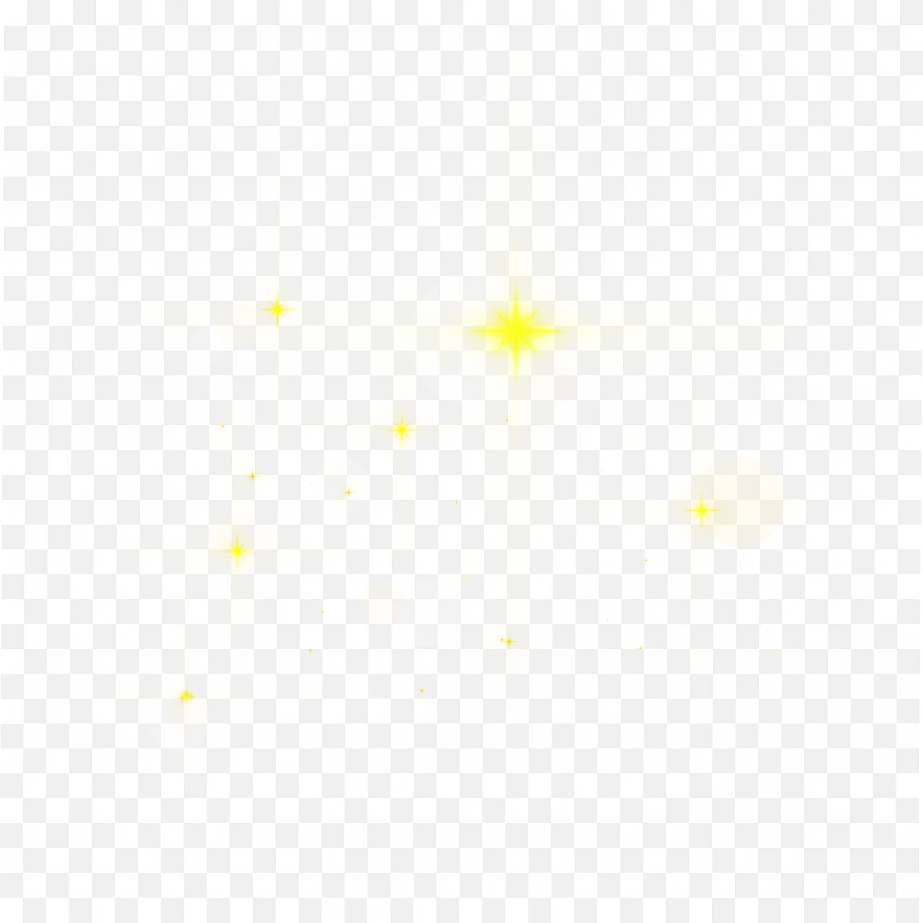 Soft Yellow Sparkle Lights in White Space Free PNG Image