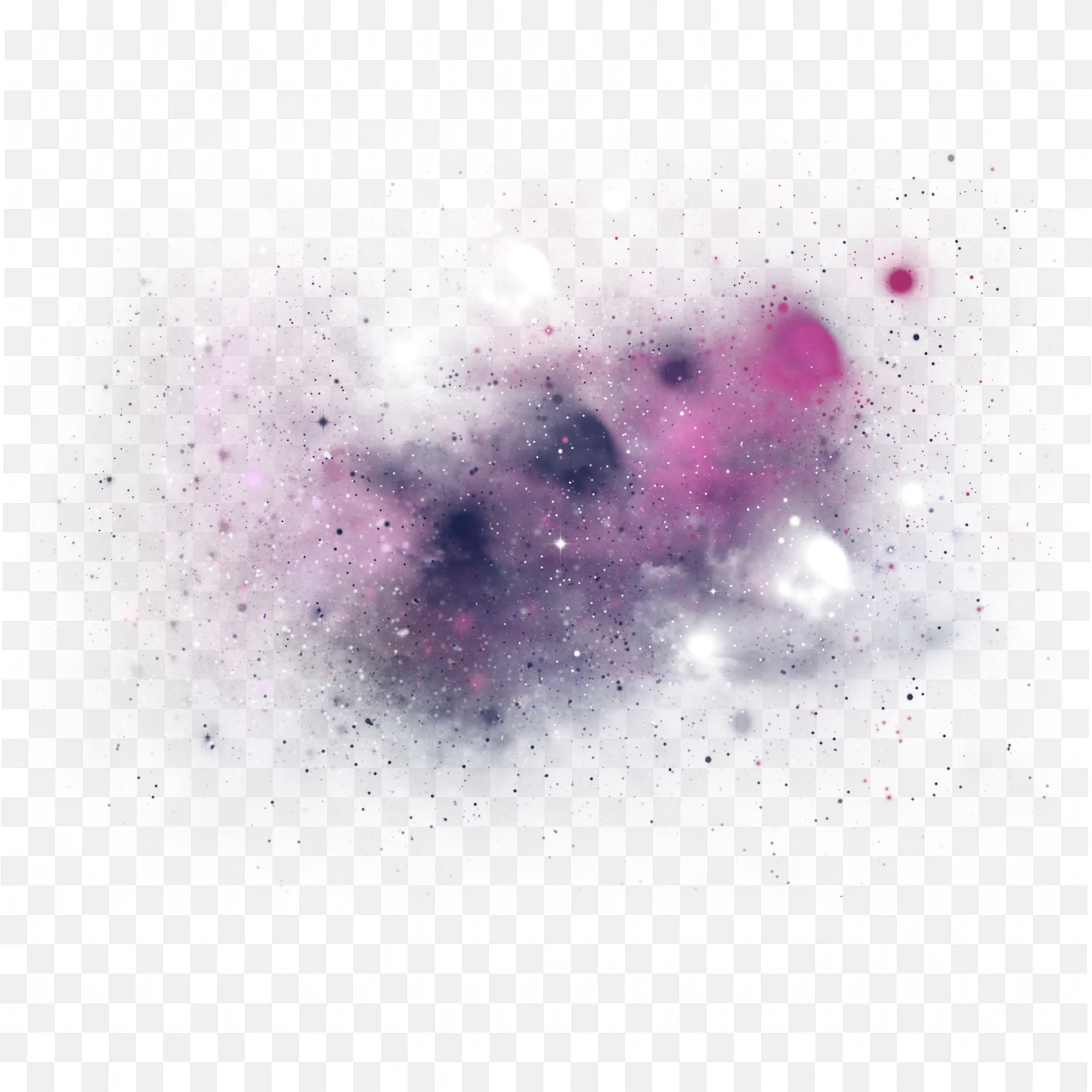 Space Dust and Stars with Vivid Galaxy Cloud Art PNG