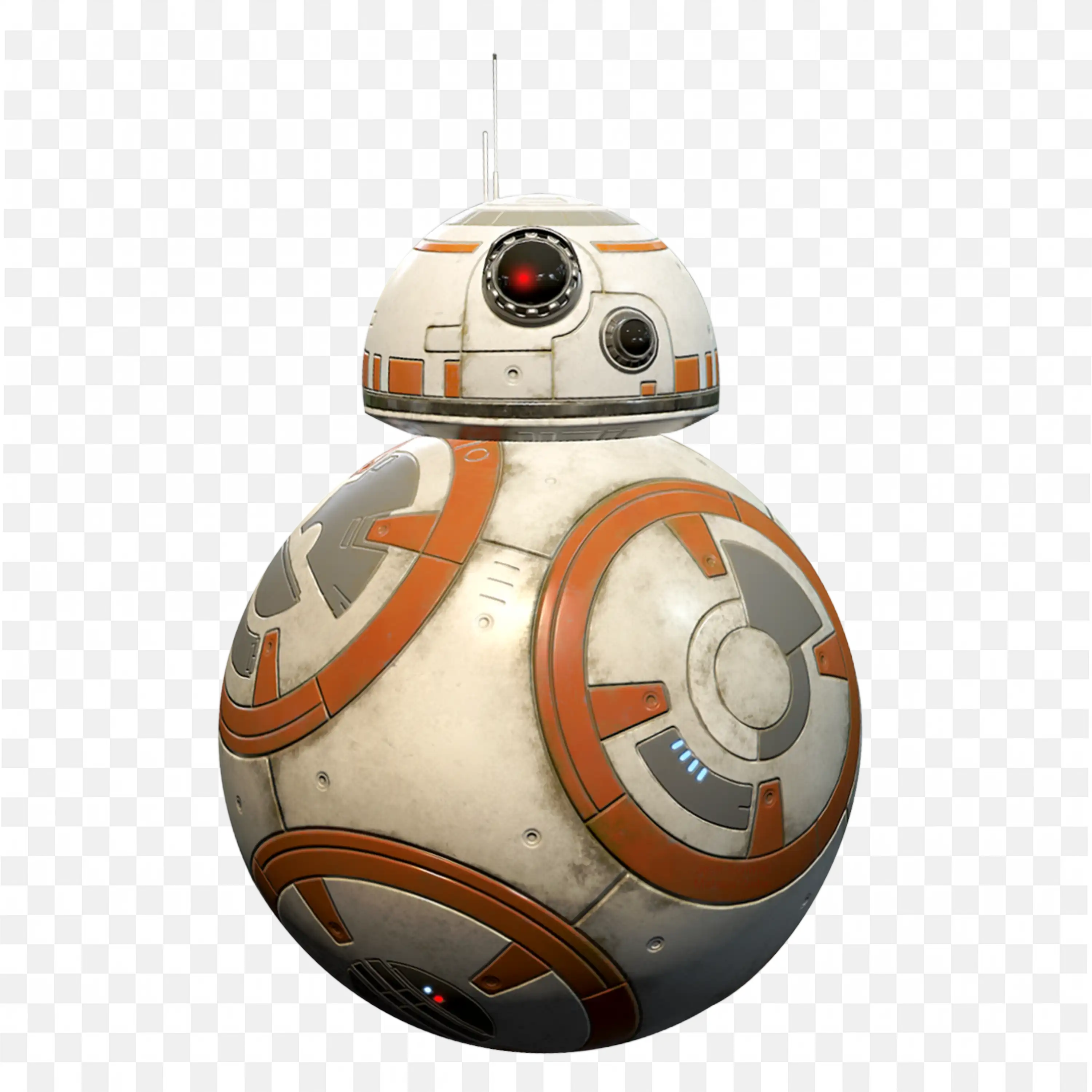 Star Wars Bb8 Robot Droid with White Orange Design PNG