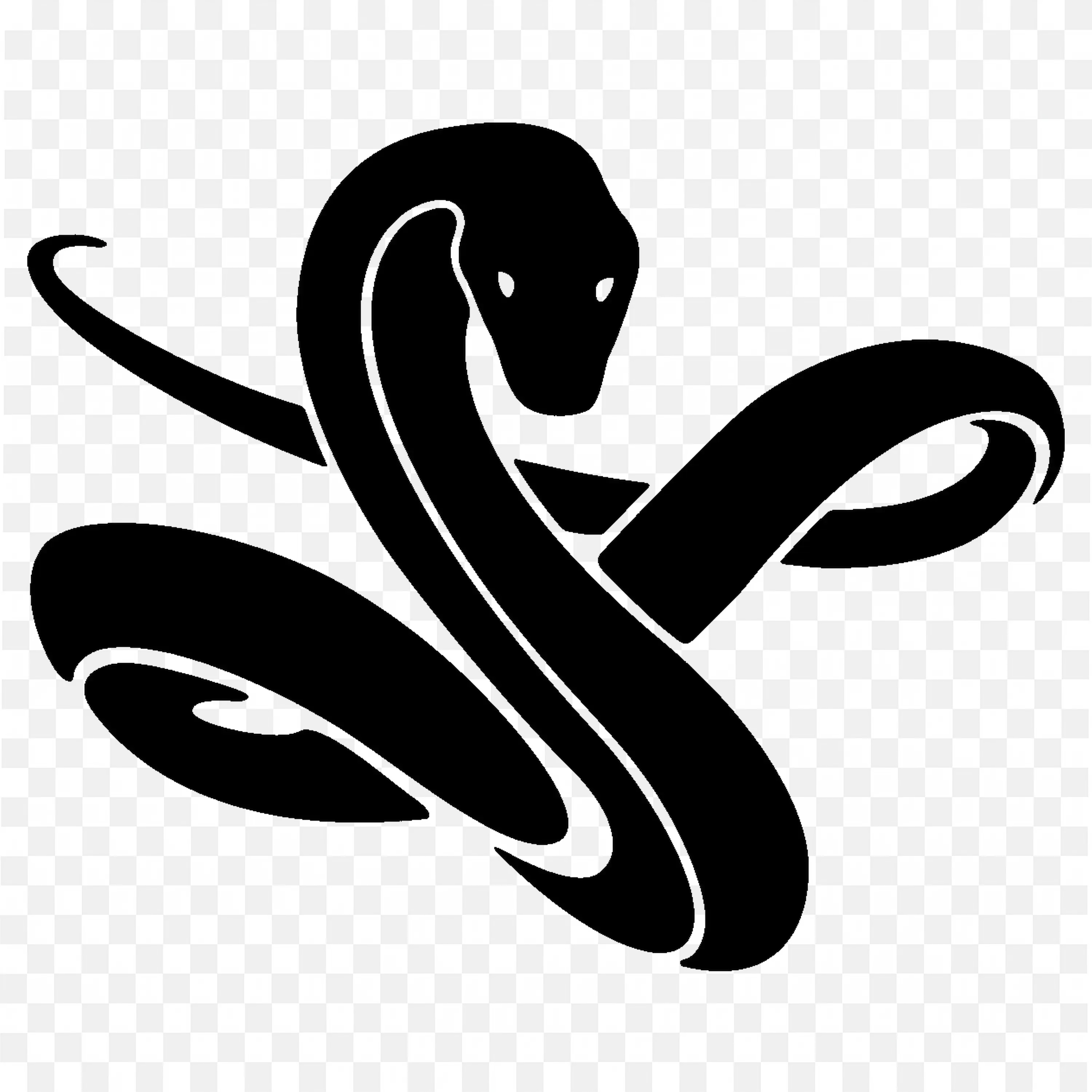 Stylish Shadow of a Snake with Furious Eyes Png Image Free