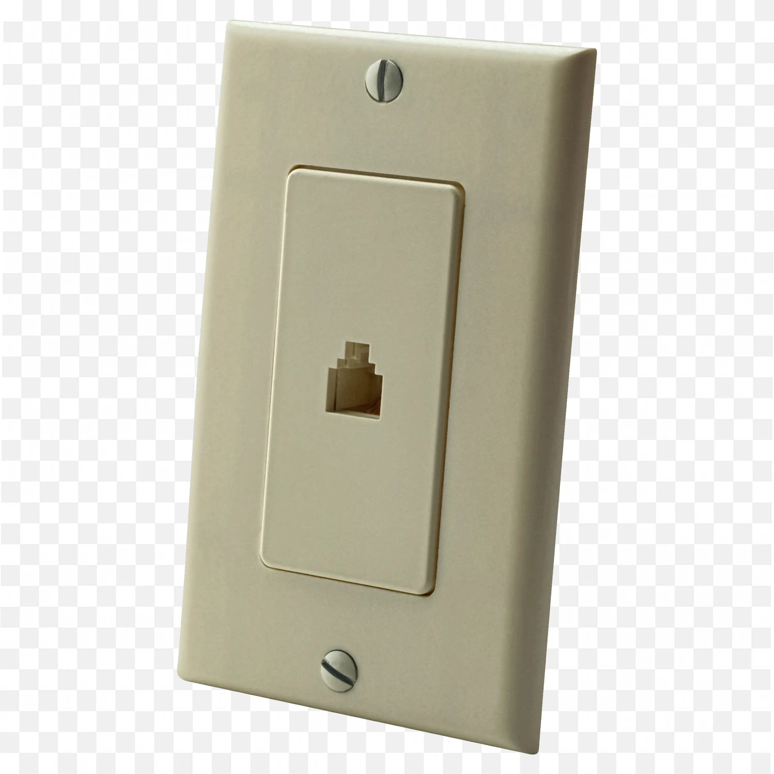 Telephone Wall Jack with Two Screws Clip Art Free PNG Image
