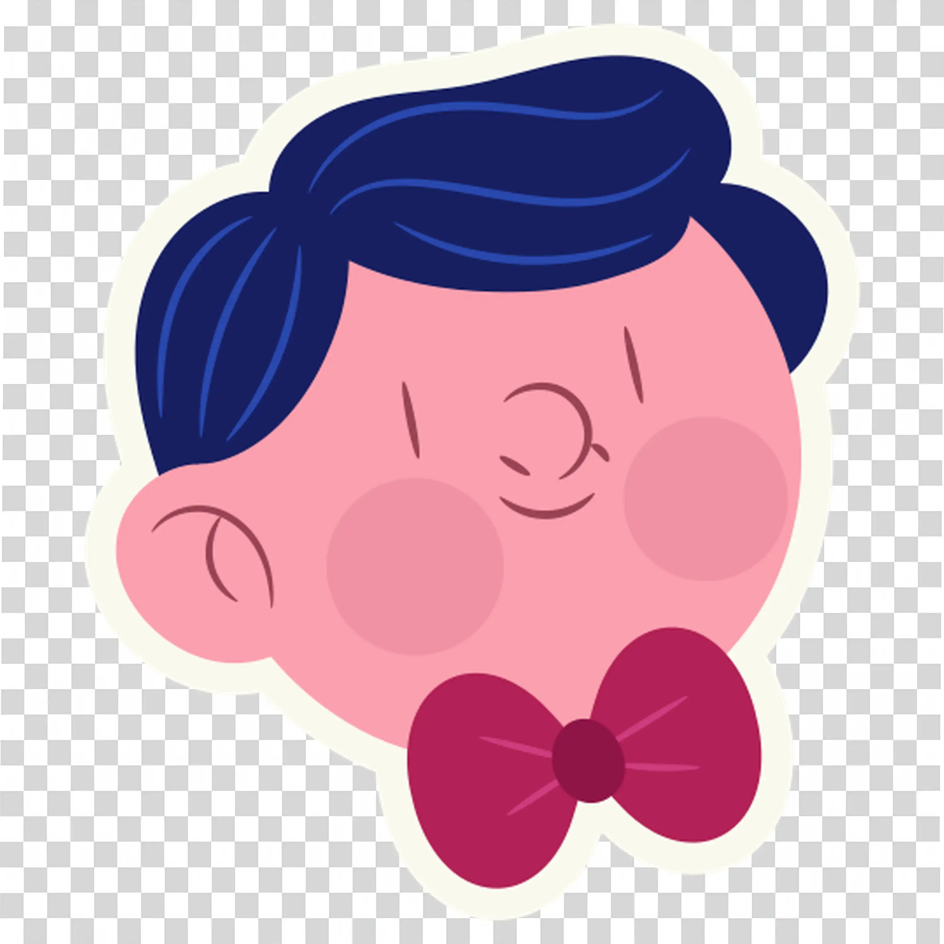 Thoughtful Character Reflecting on Ideas free PNG image