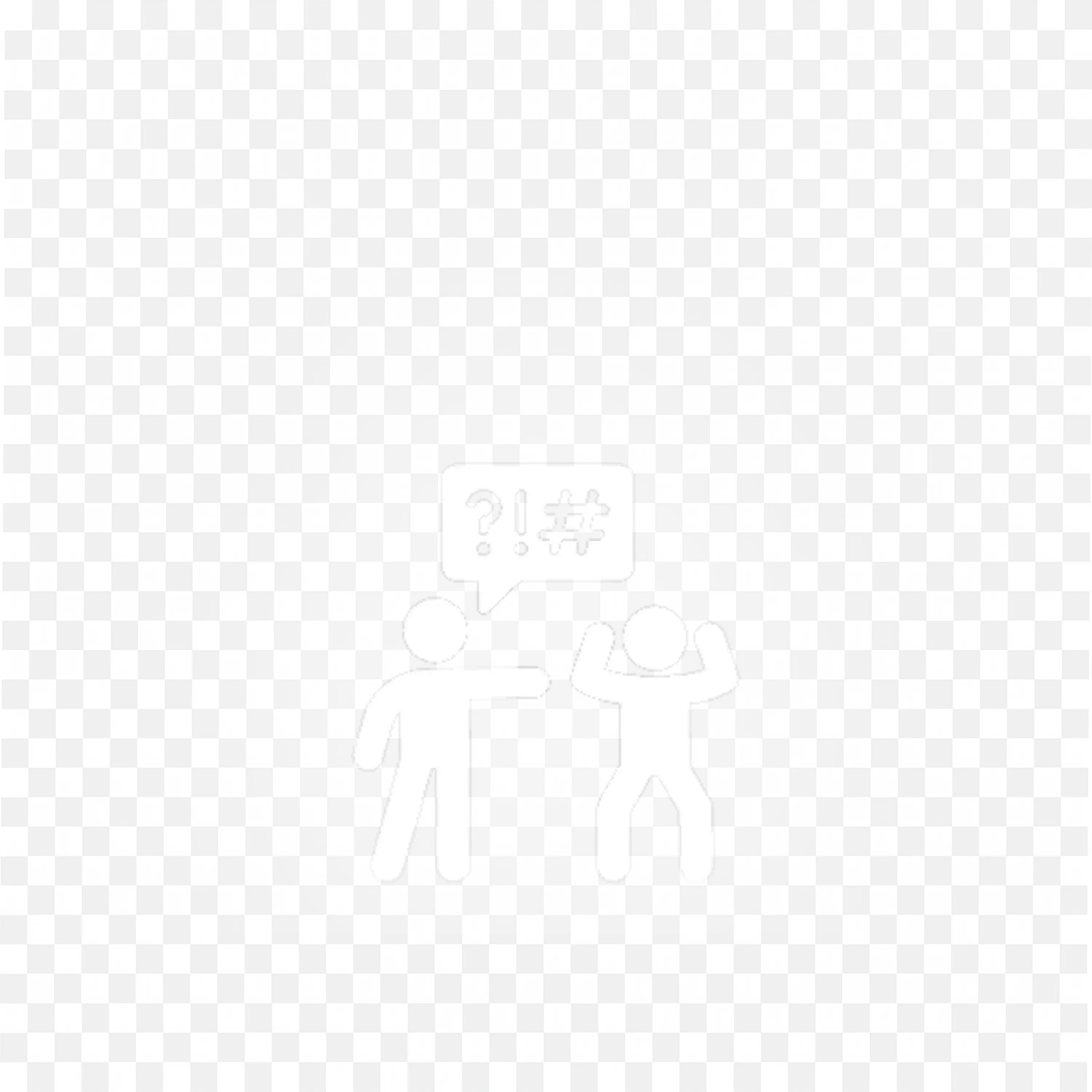 Two People Discussing and Asking Questions PNG Image Download