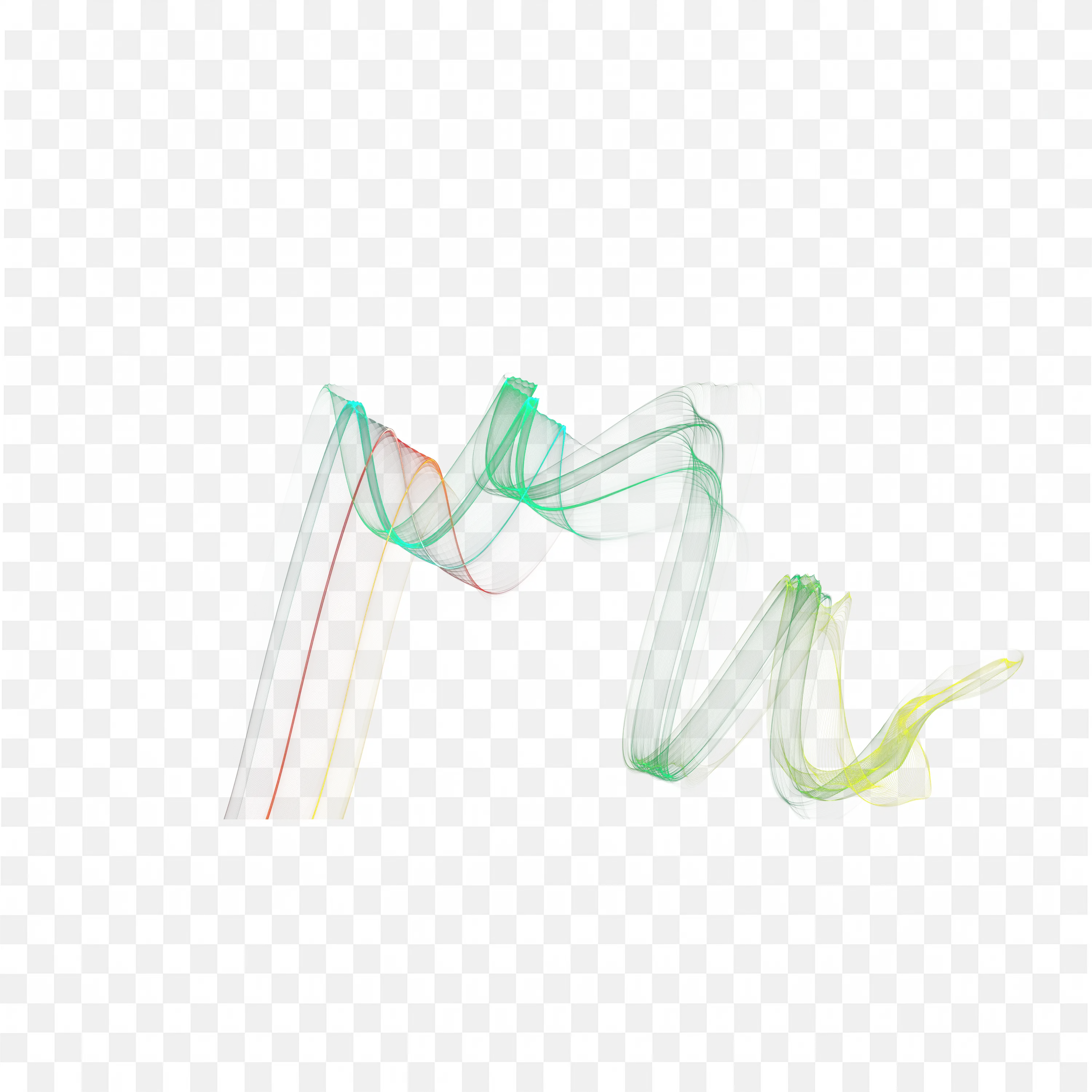 Vibrant Multicoloured Wave Ribbon Glowing Clip Art PNG