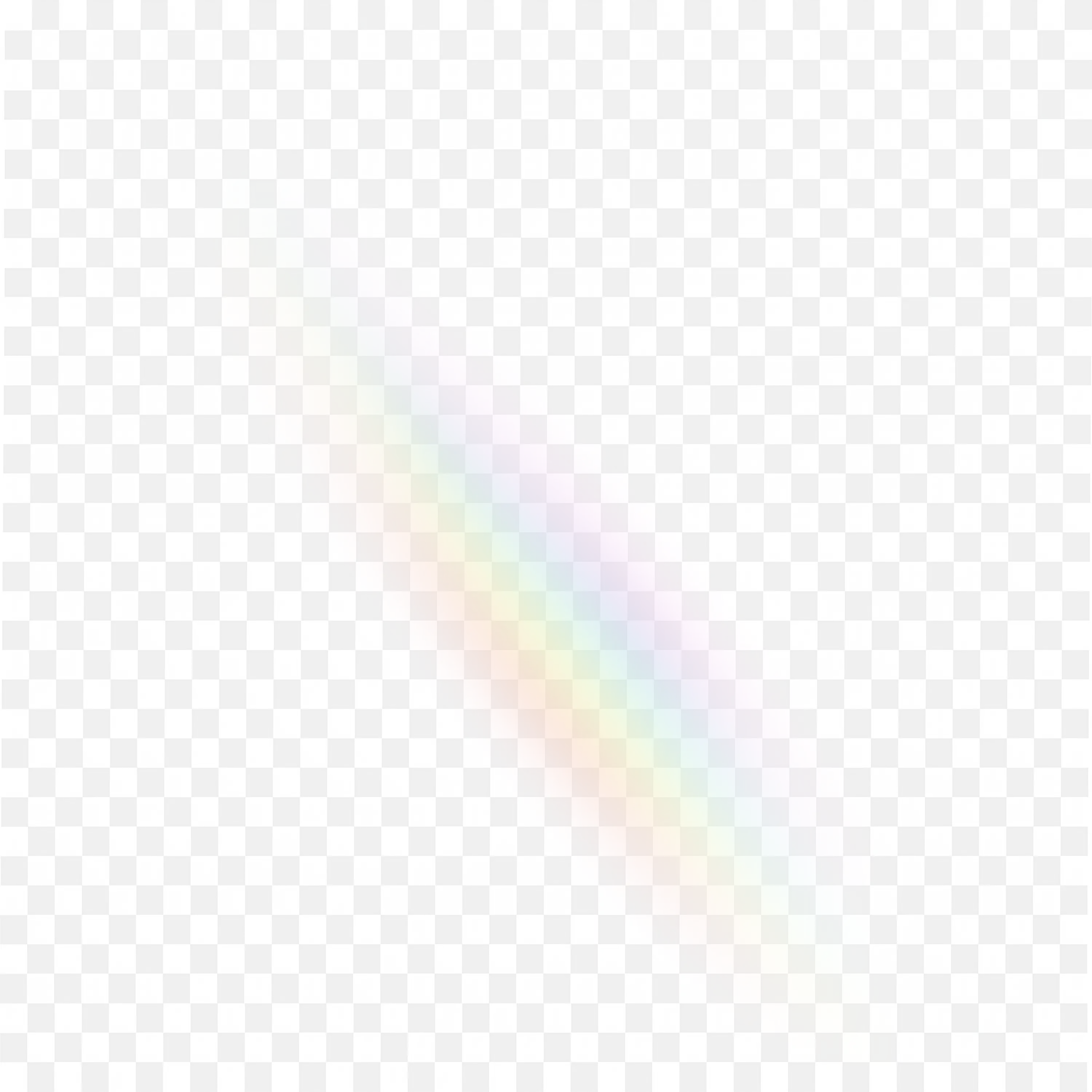 Vibrant Soft Rainbow Gradient Light Glow on White PNG Image