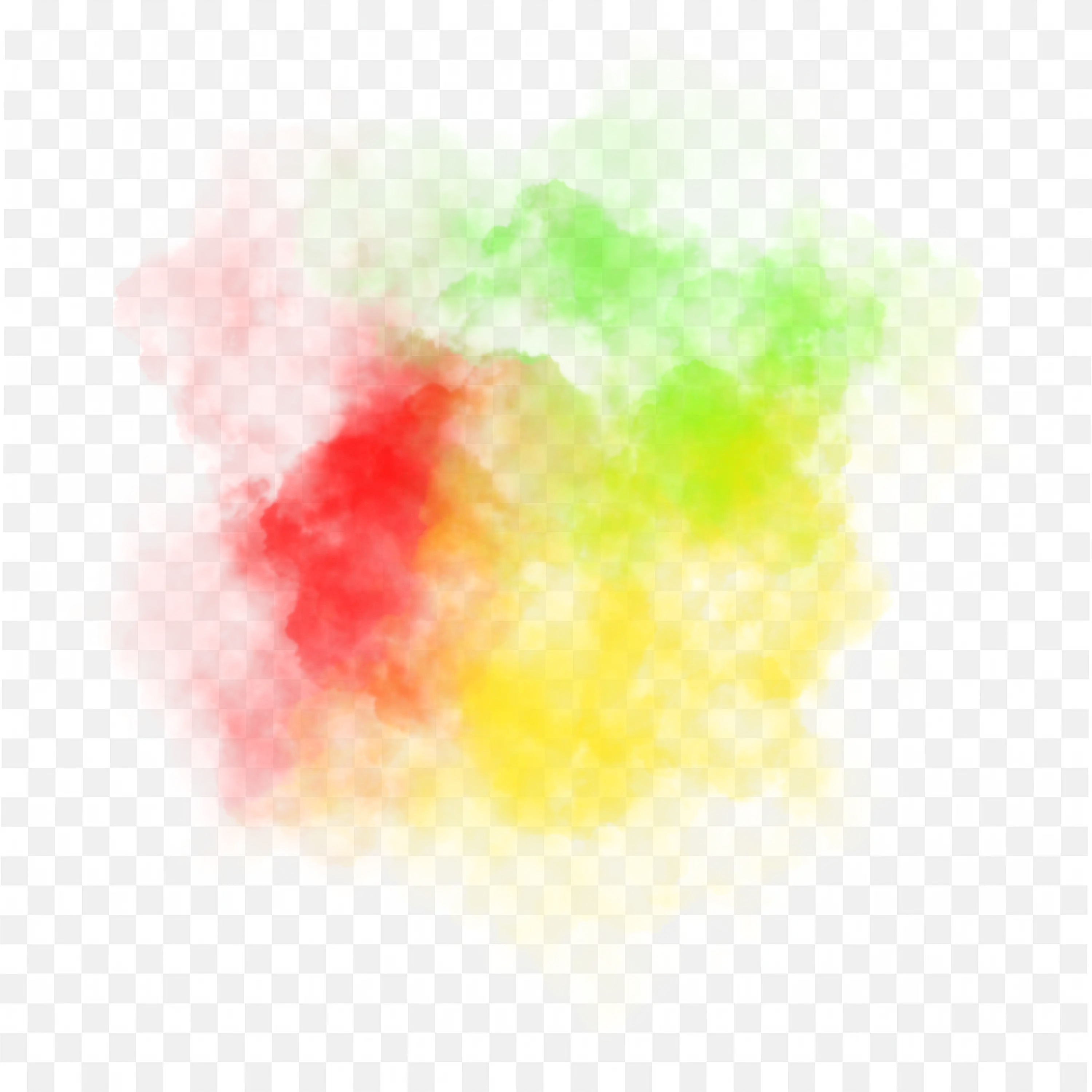 Vibrant Watercolour Splash in Red Green and Yellow Blend