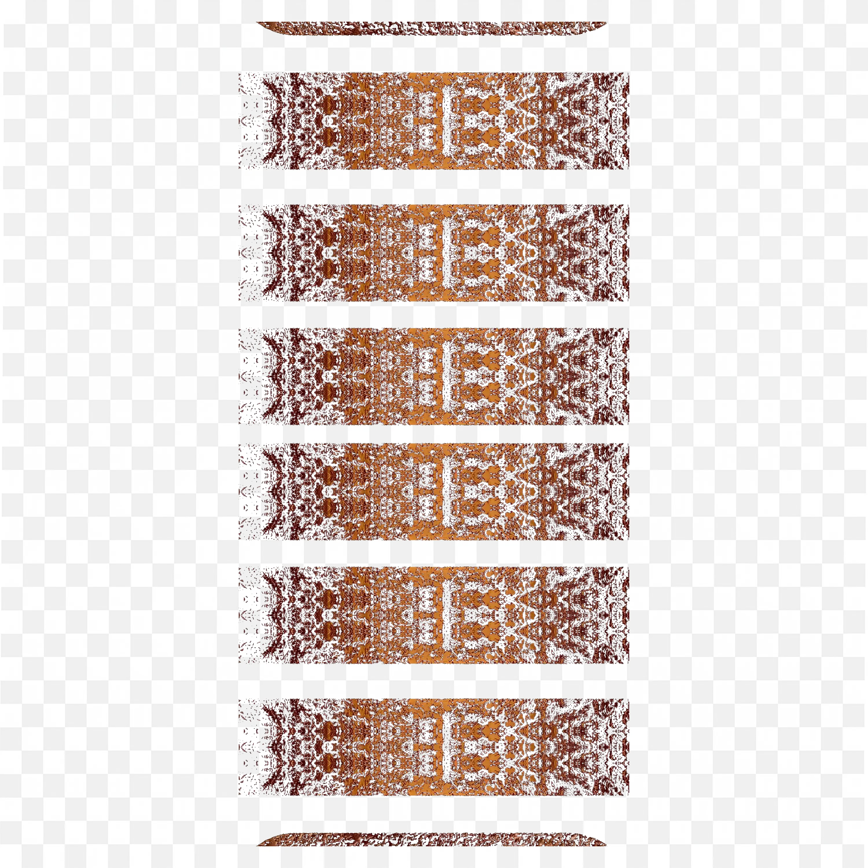 Vintage Orange Brown Symmetric Patterned Carpet PNG