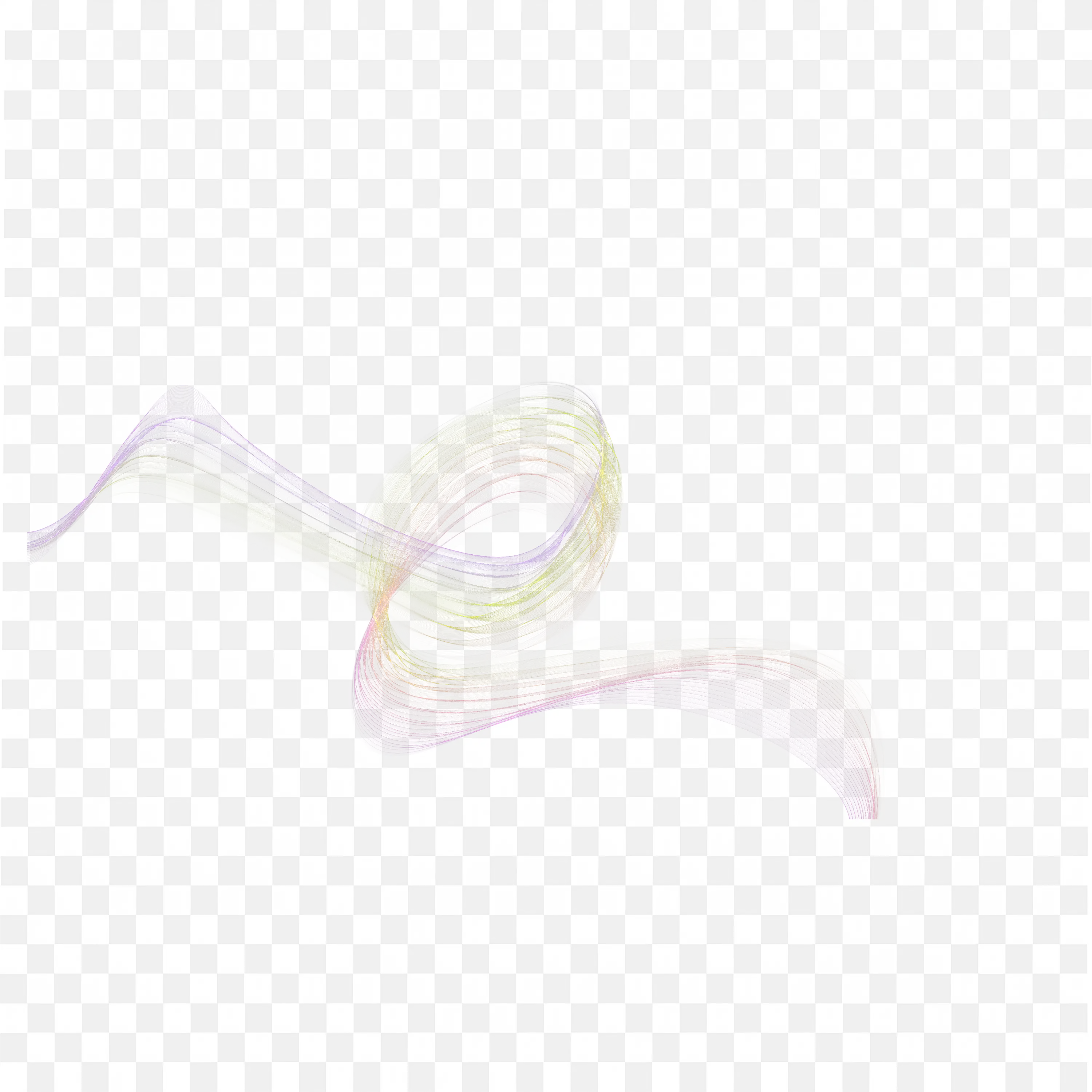 Wavy Pastel Ribbon Drawing Elegant Fluid Shapes Clip Art