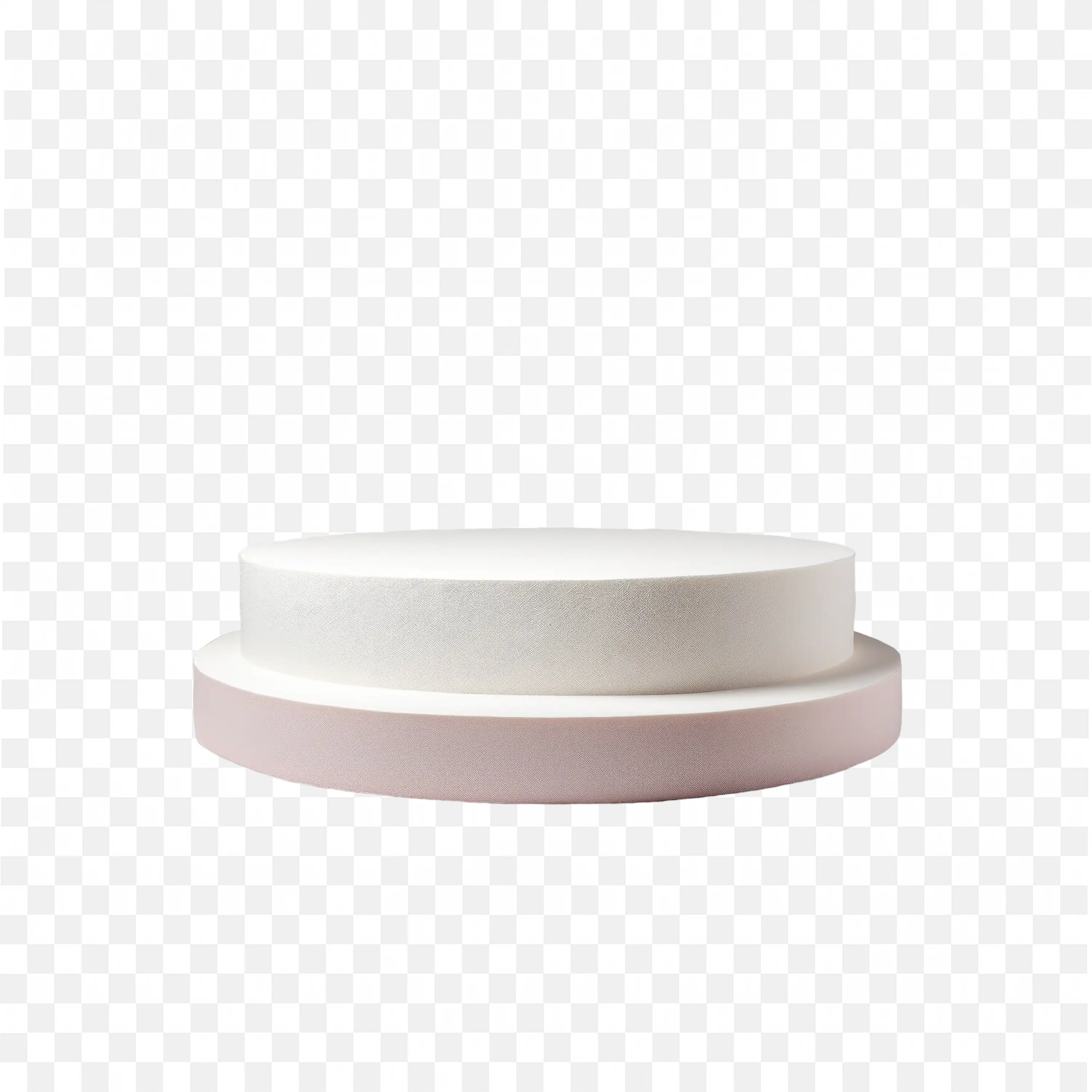 White Round Styrofoam Cake Dummy Clip Art Free PNG Image