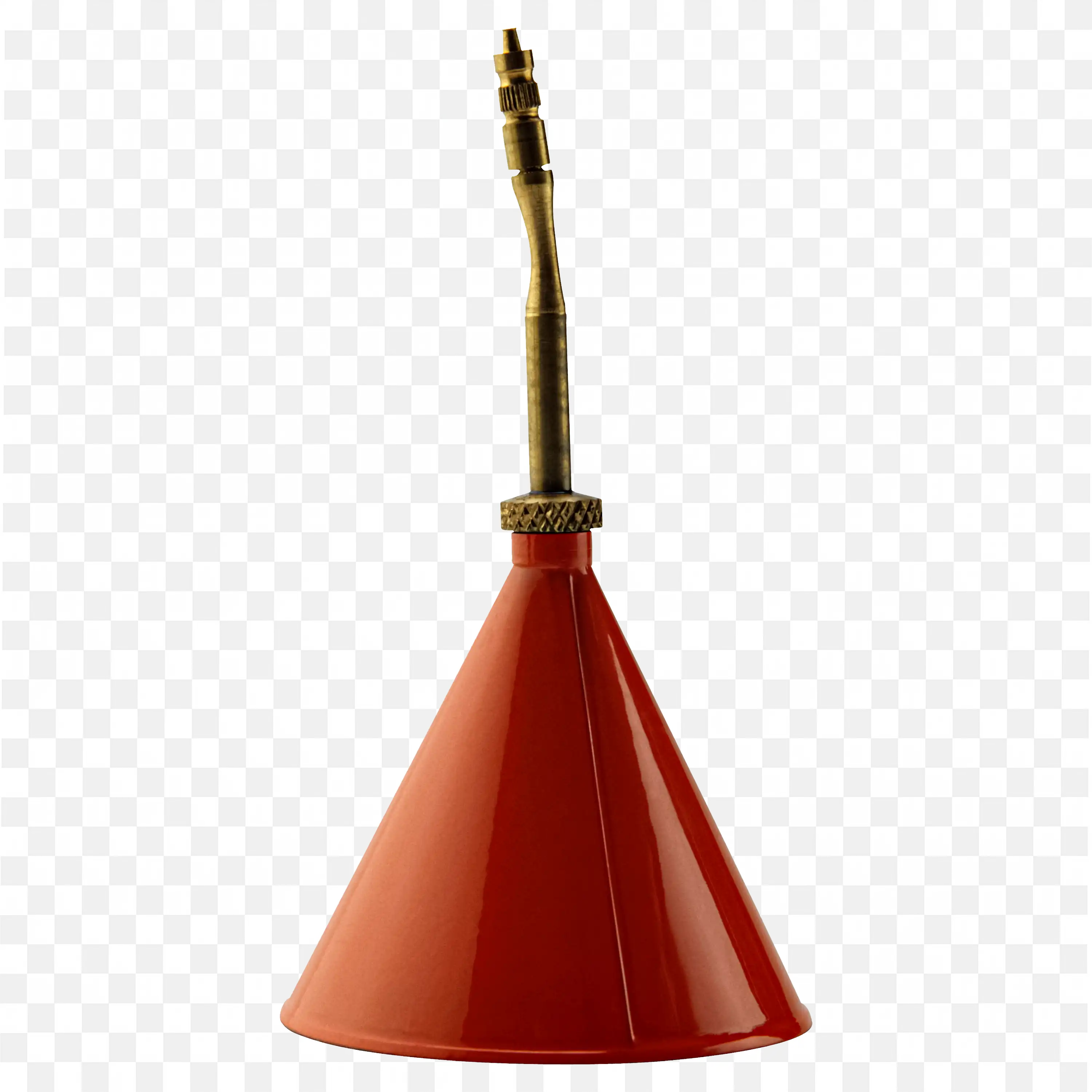 Wide Pendant with Metal Shade in Poppy Red PNG Download