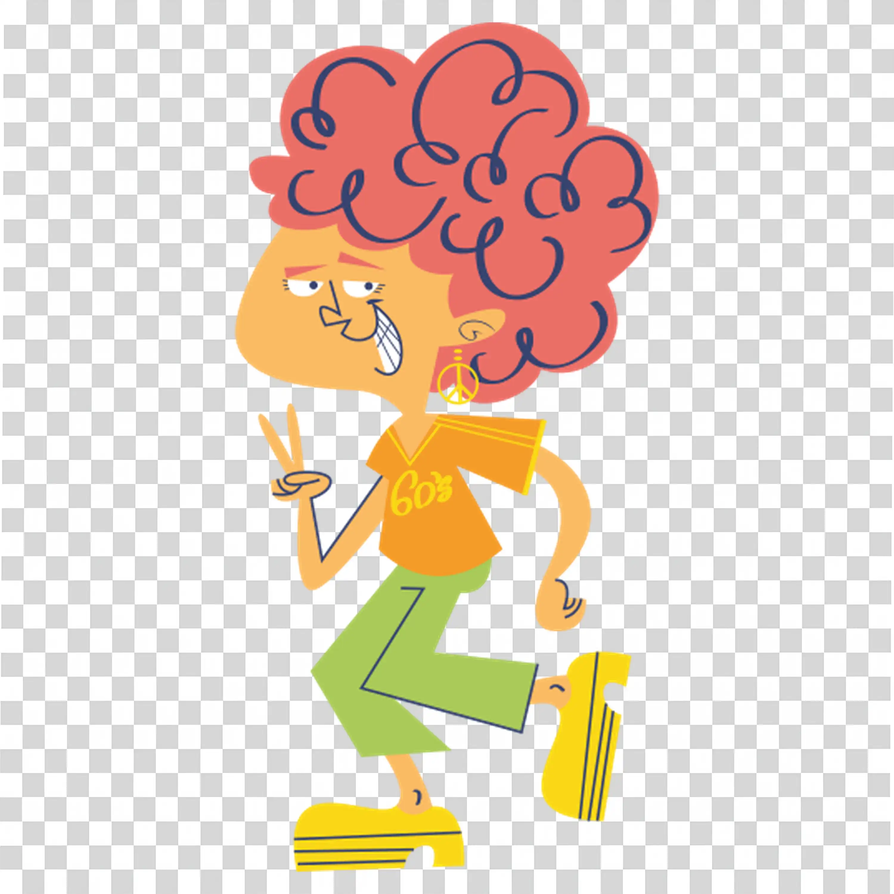 Woman dancing with curly hair and green dress free PNG
