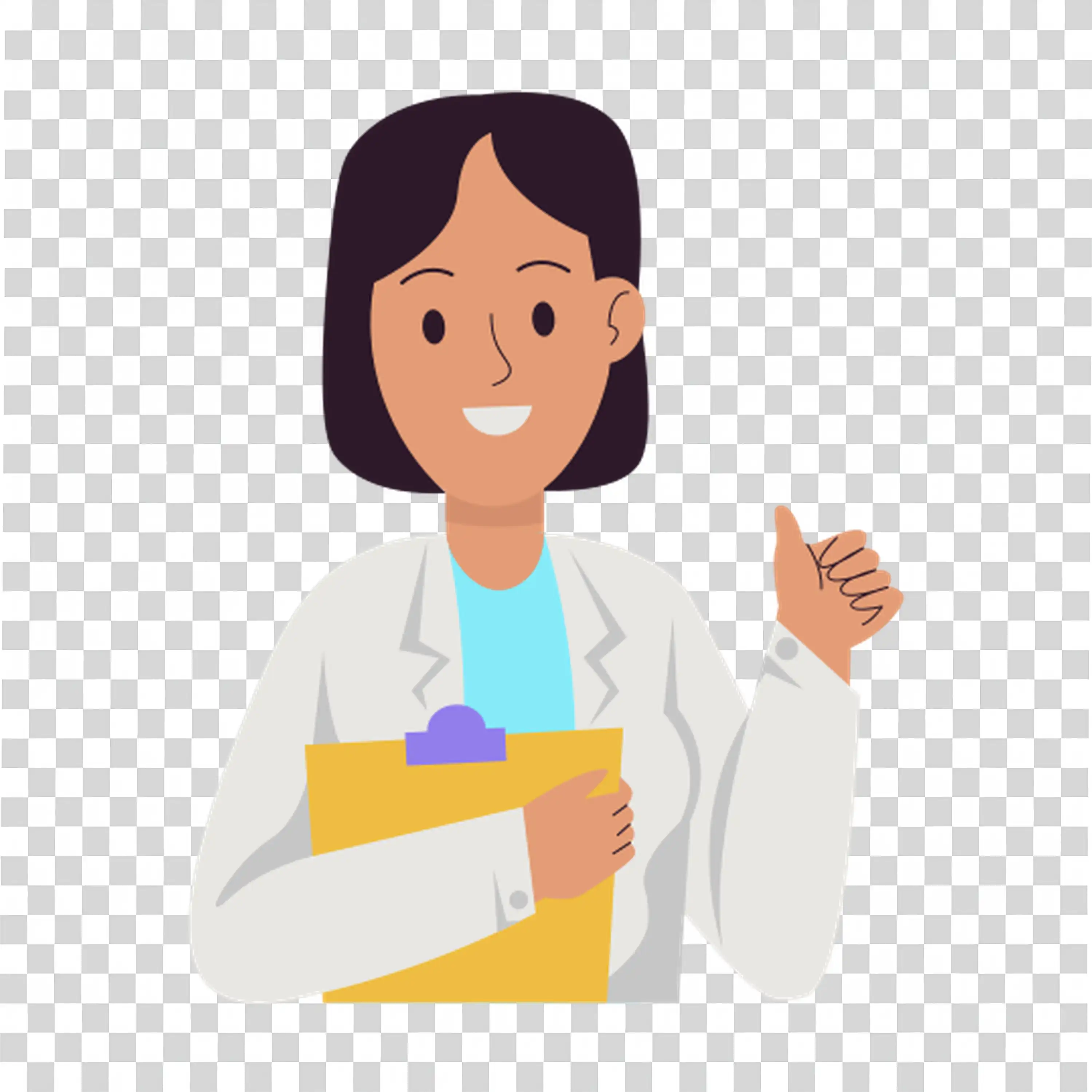 Woman Holding File Speaking With Confidence free PNG