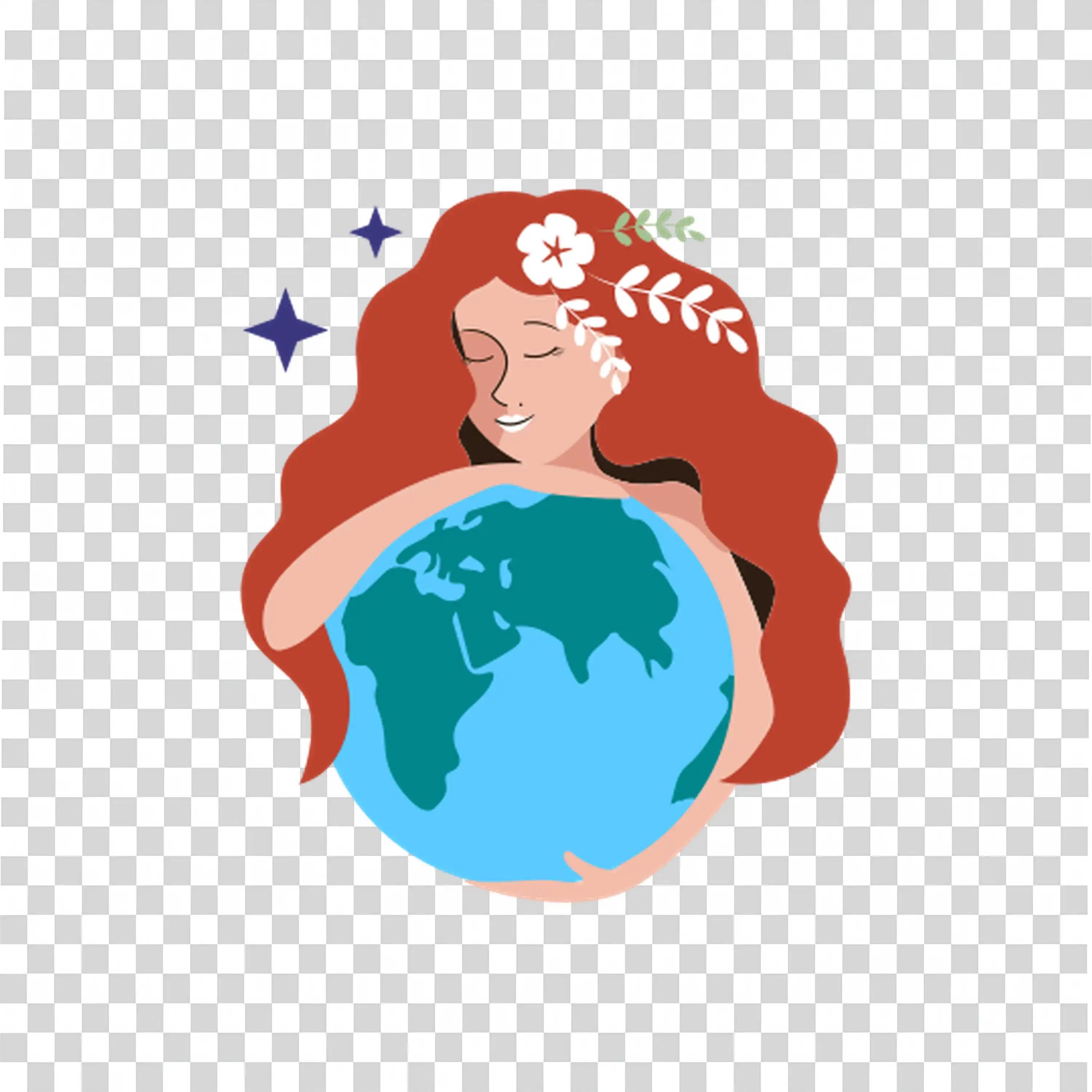 Woman Holding Globe Representing Global Awareness and Care