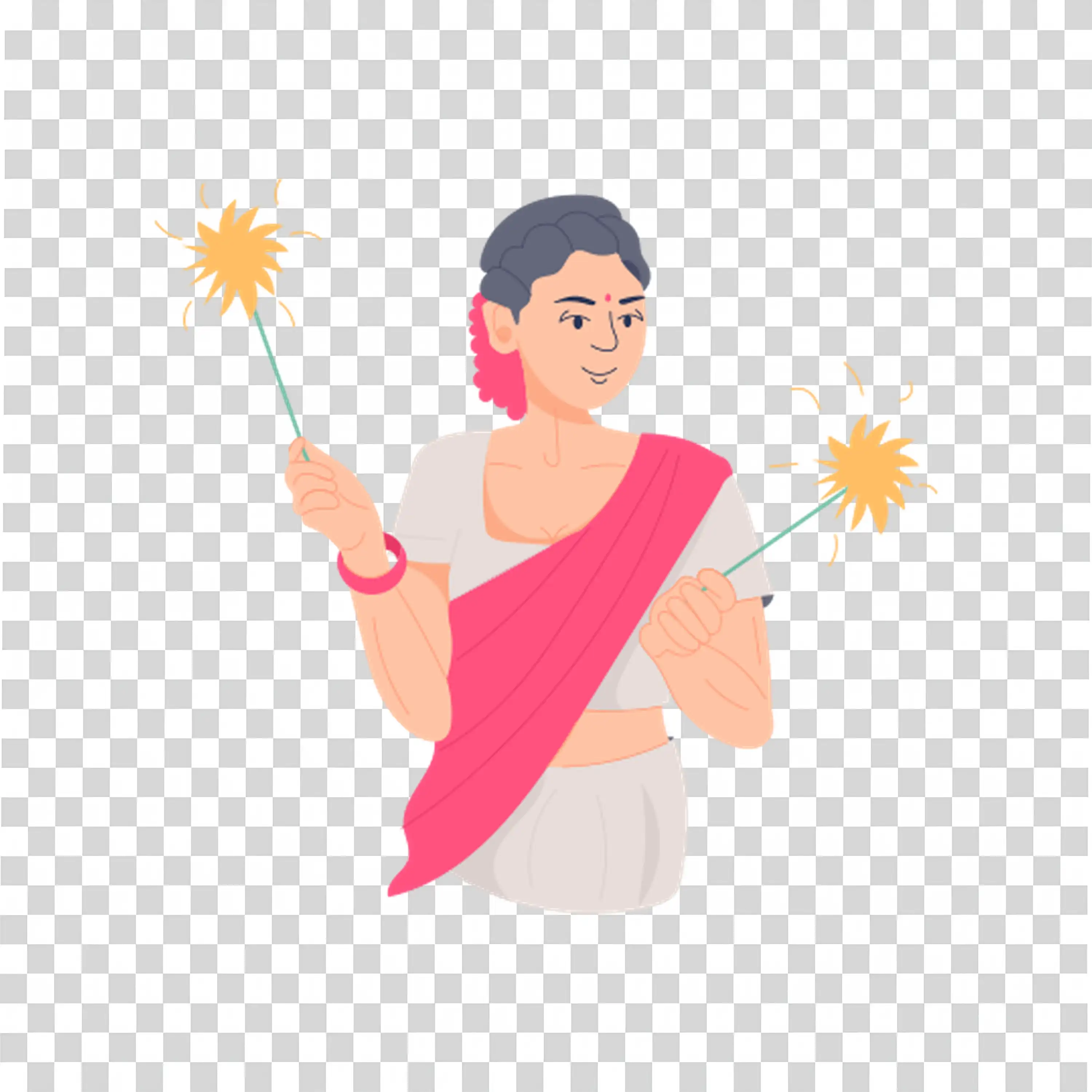 Woman Holding Paint Brush for Artistic Expression PNG