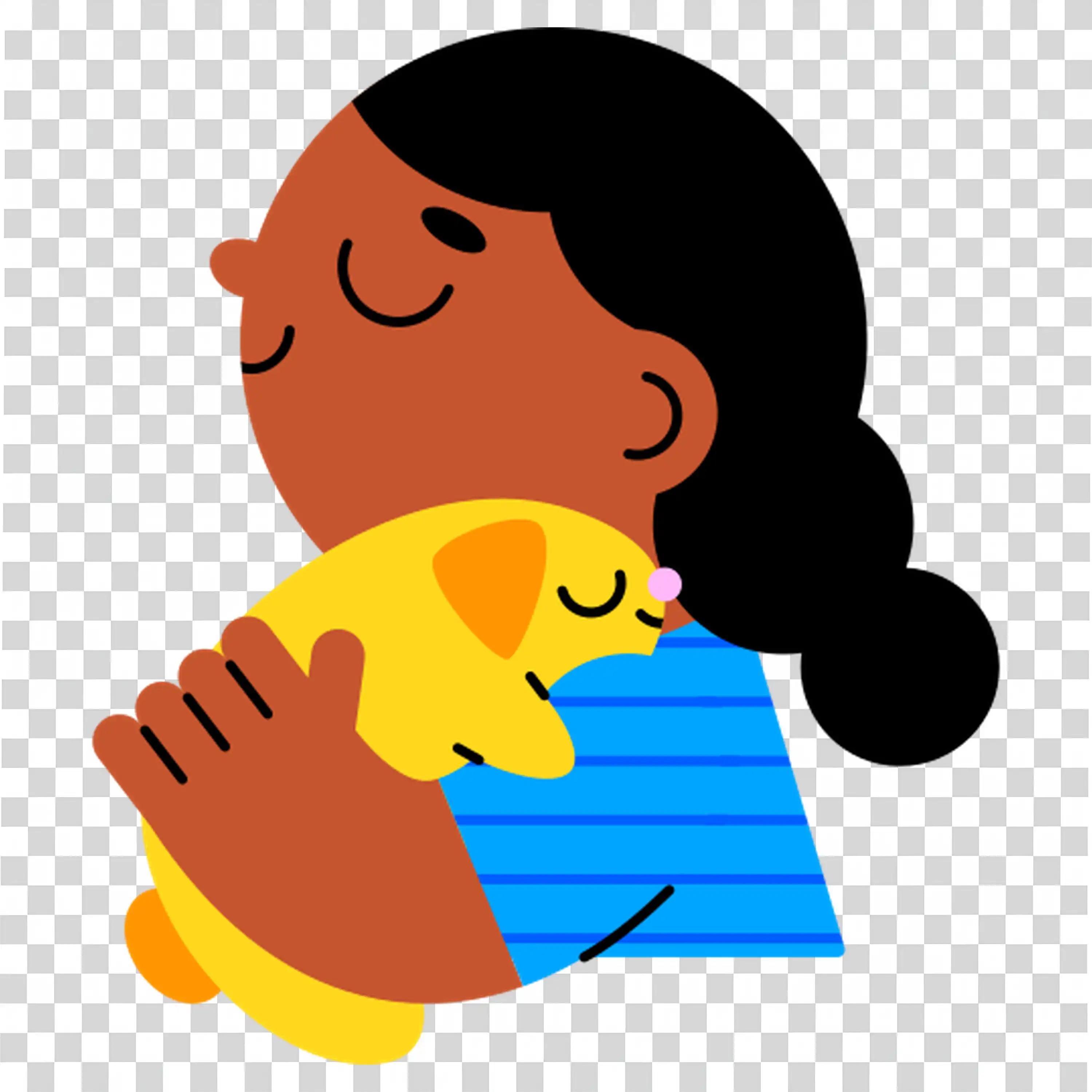 Woman Hugging Herself with a Warm Smile PNG download