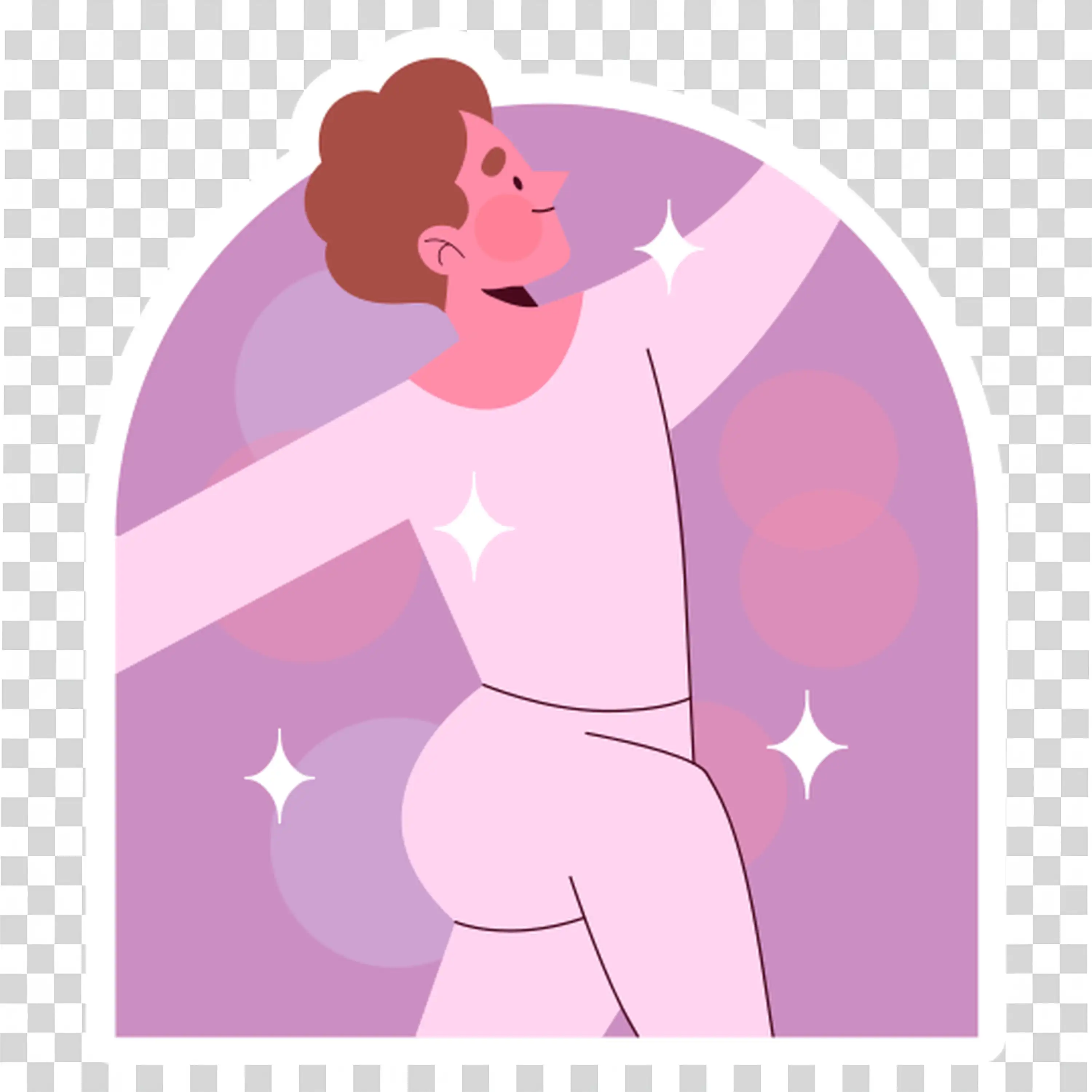 Woman in towel with healthy glowing skin smile PNG