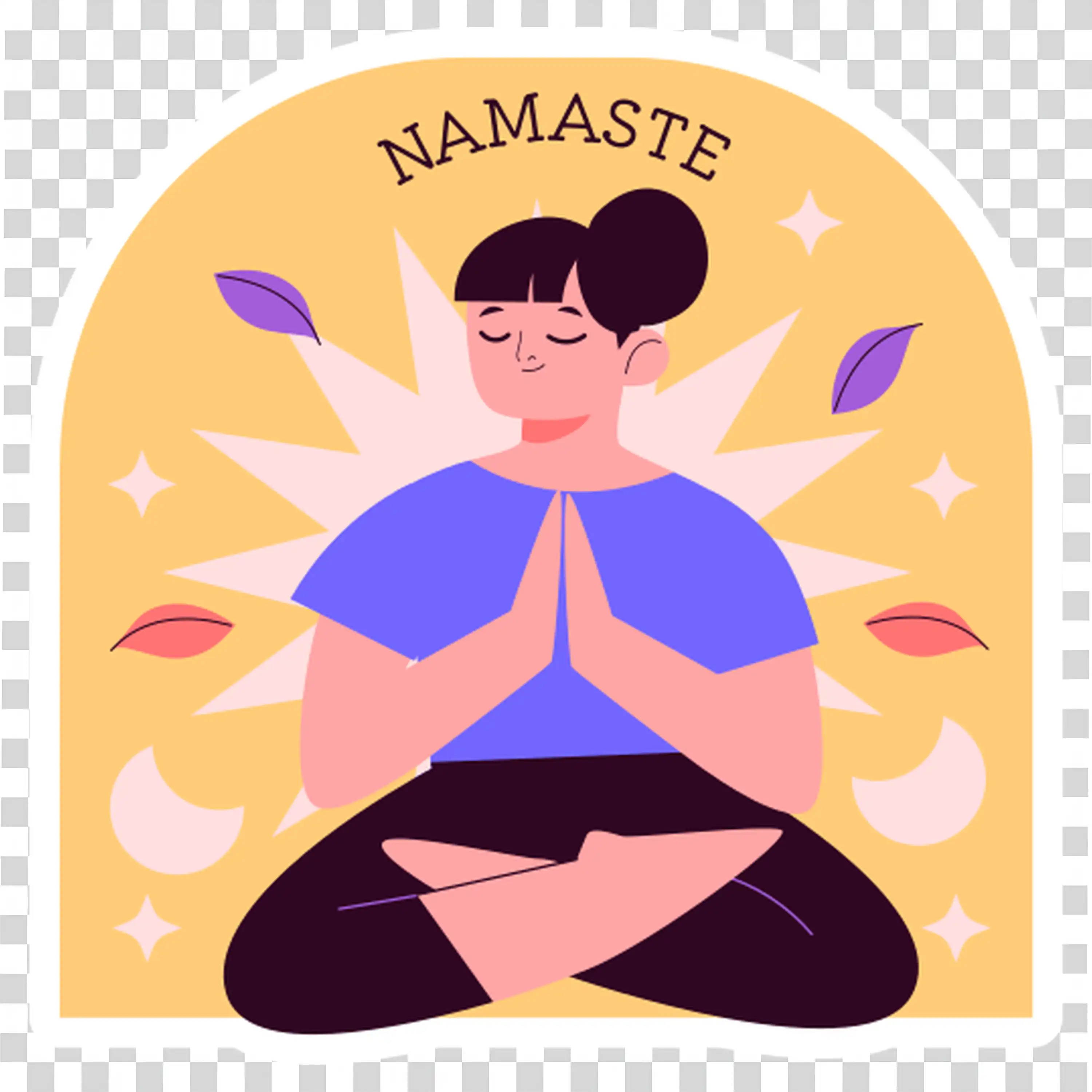 Woman meditating in peaceful moment of self reflection