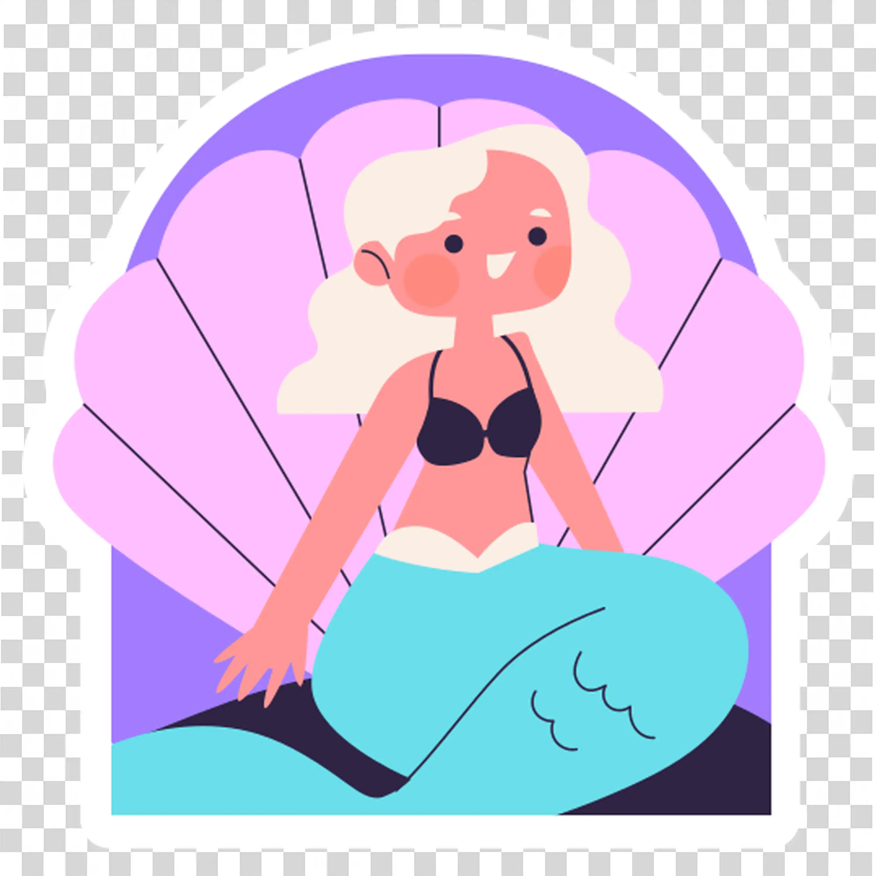 Woman relaxing in a chair with a fan and drink free PNG