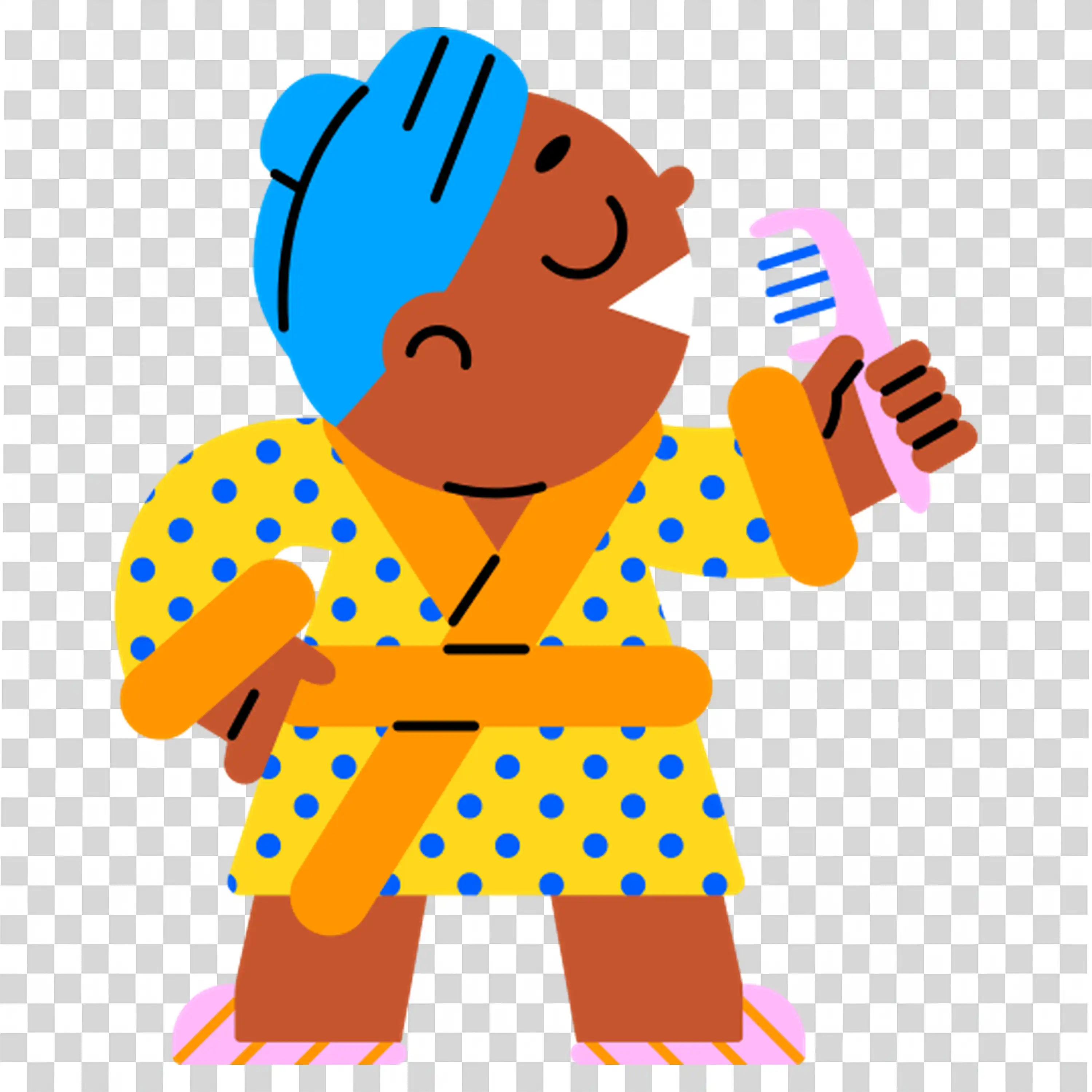 Woman Singing with Joy Holding Microphone in Hand PNG