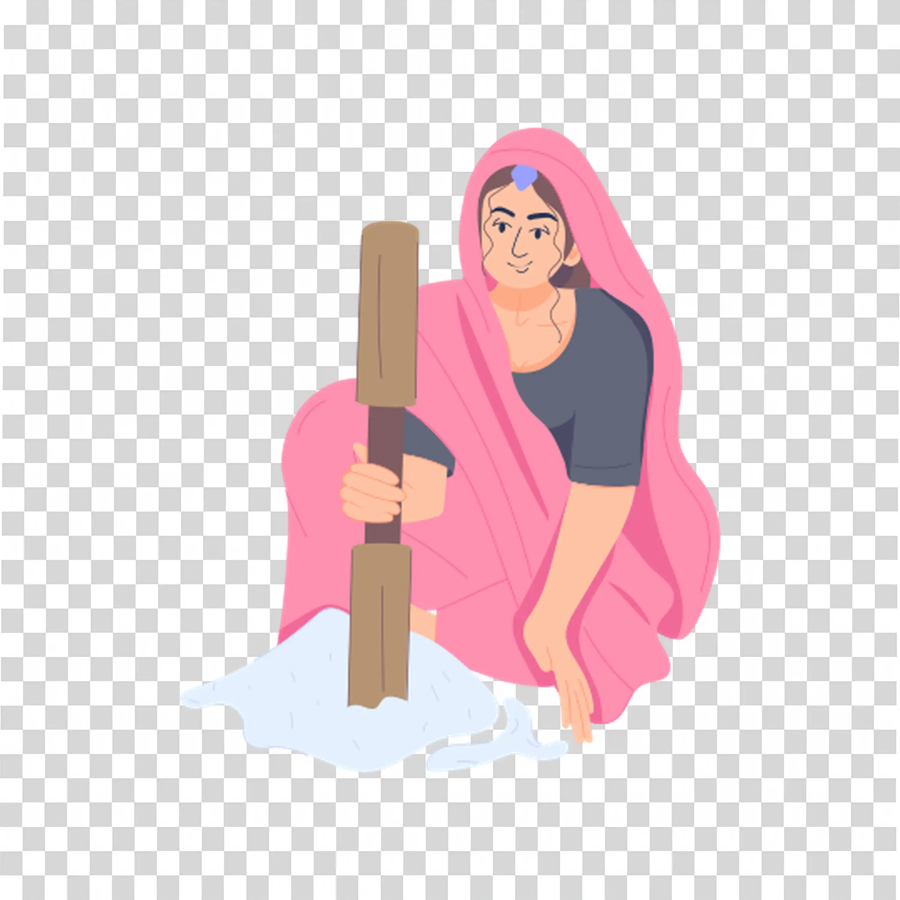 Woman sitting calmly in pink hoodie showing soft strength