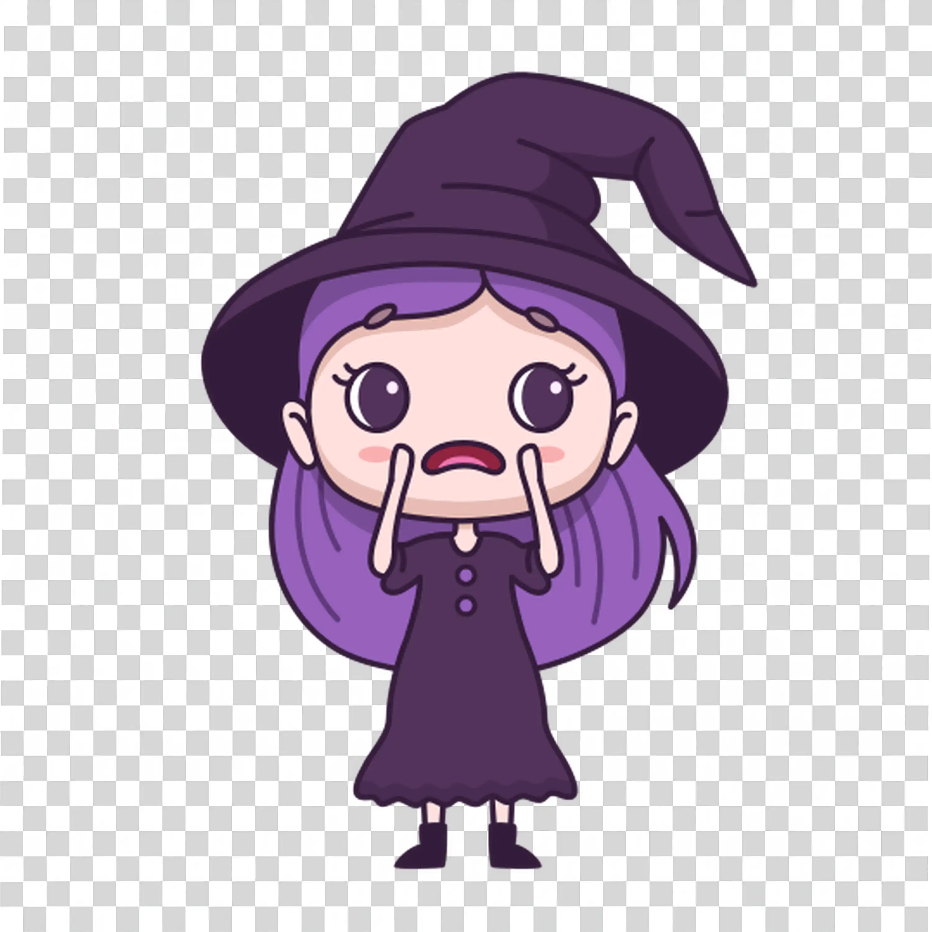 Woman Wearing Witch Costume for Halloween Celebration