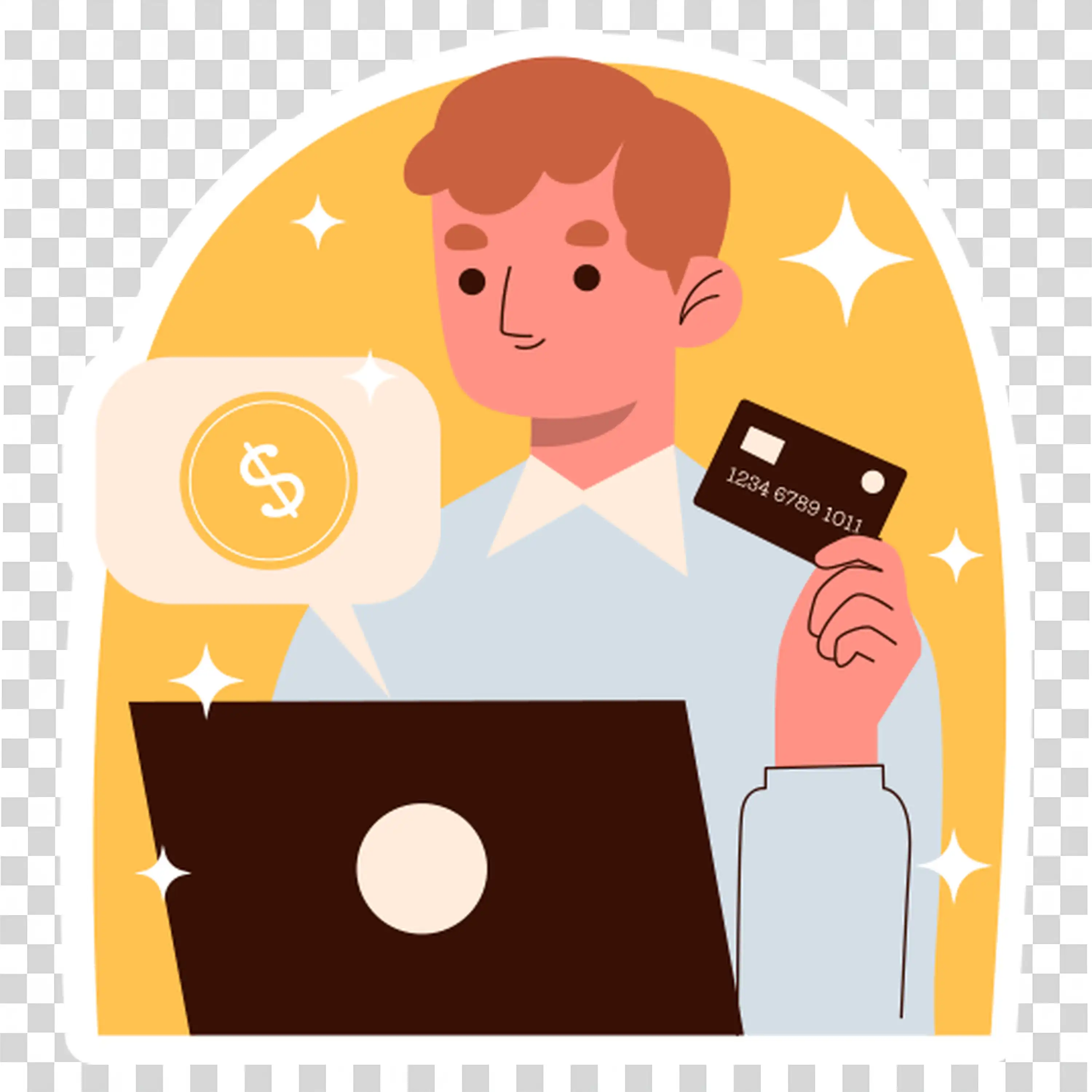 Woman working remotely with music and snacks free PNG