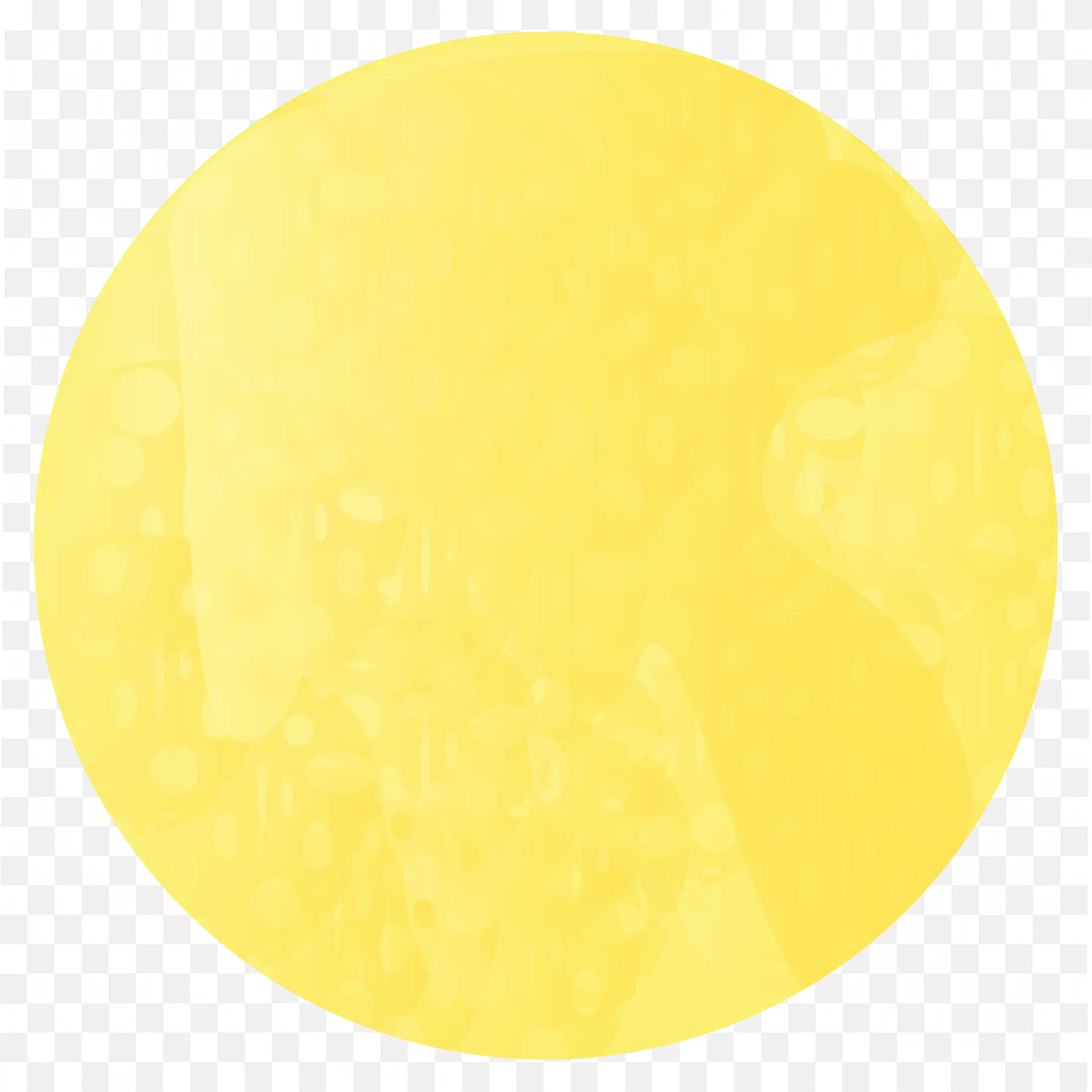 Yellow Circle Paint Texture with Bubble Effect PNG Image