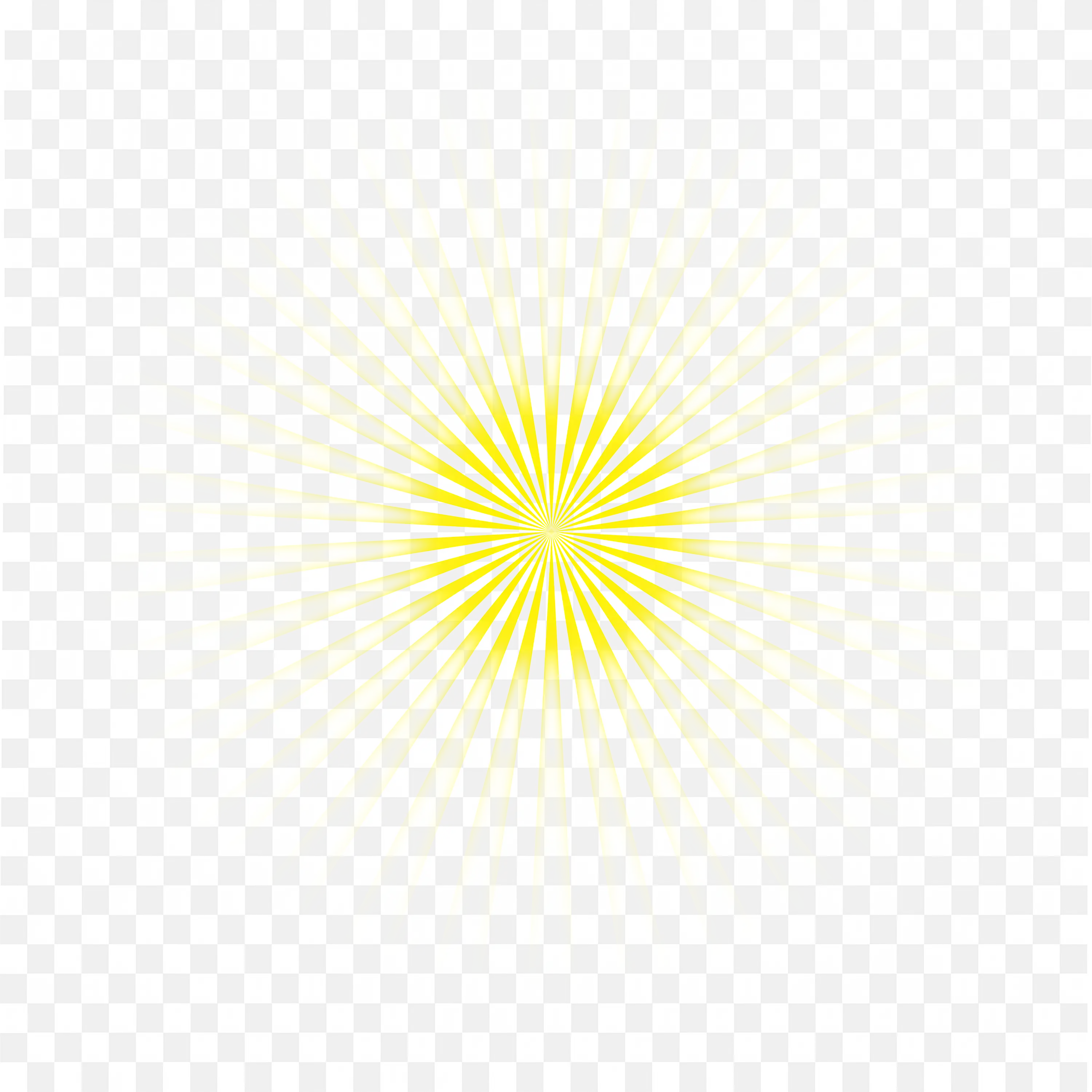 Yellow Sunburst Pattern with Abstract Geometric Rays