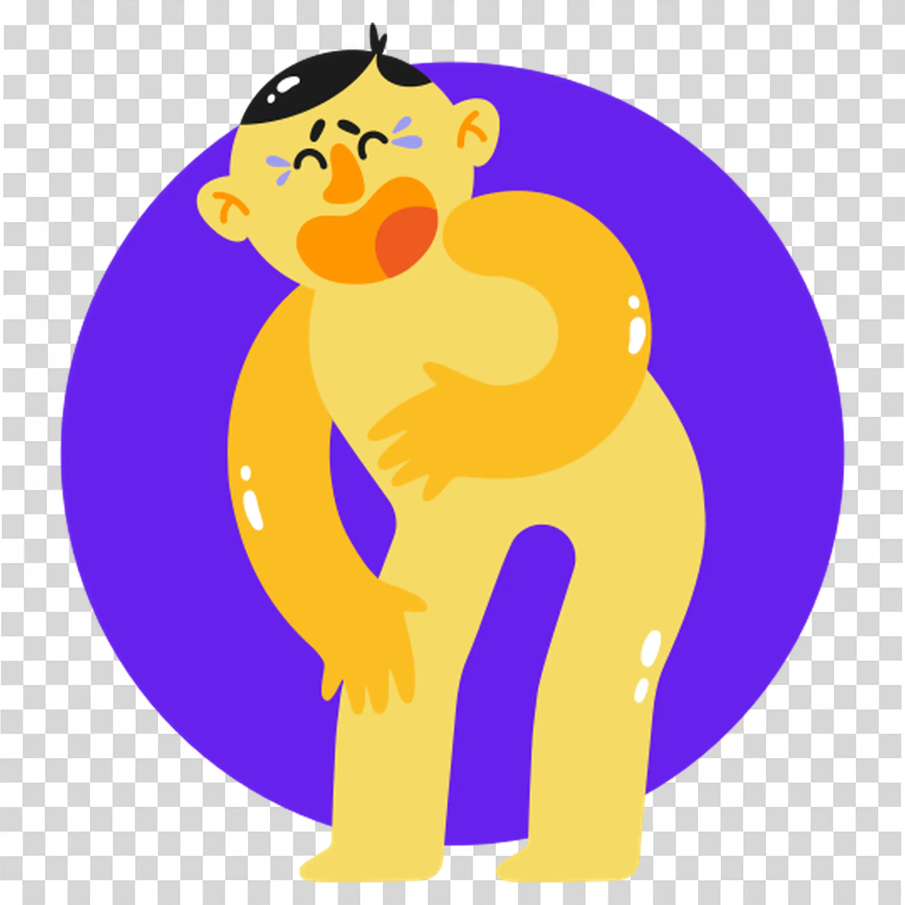Yellowthemed person dancing with vibrant energy PNG