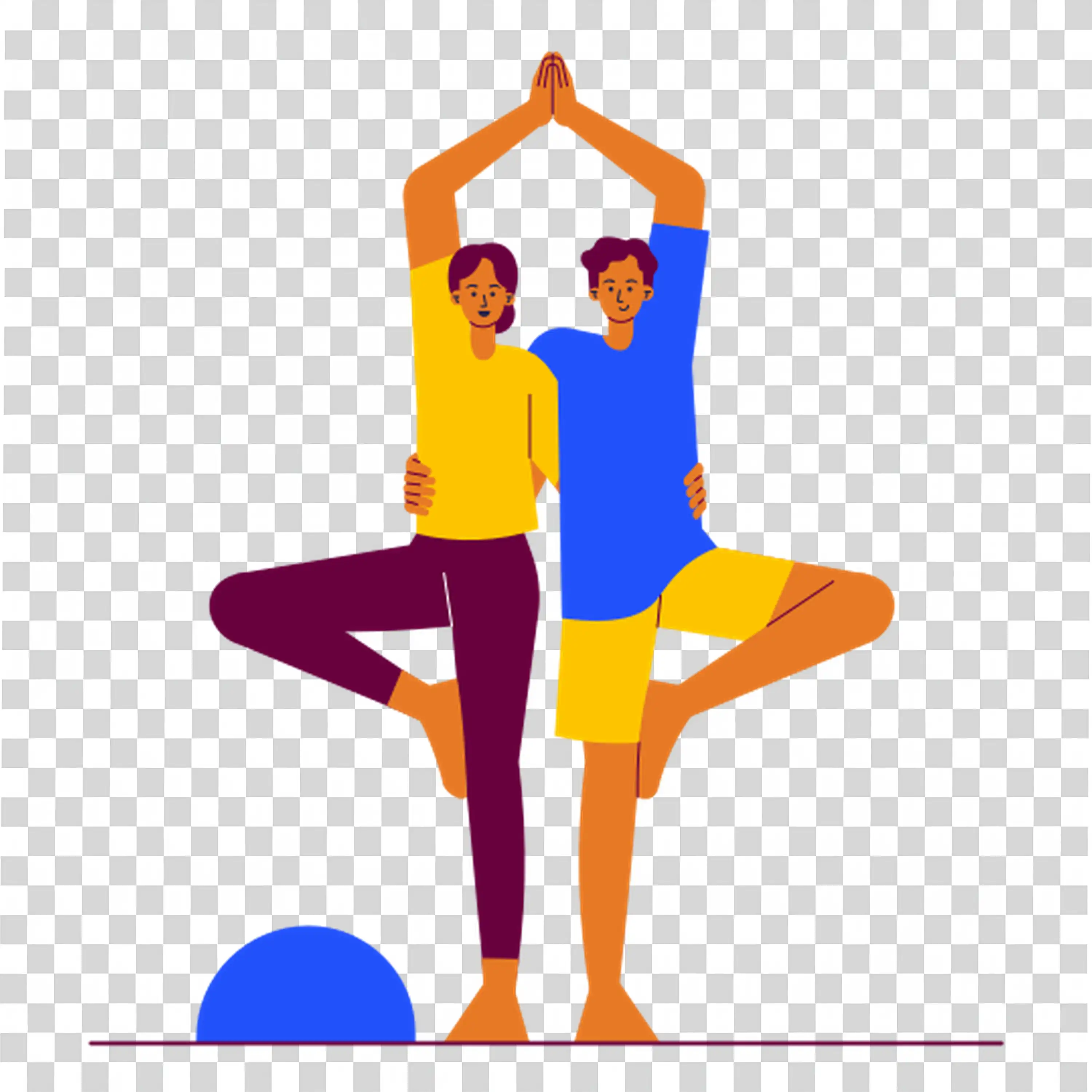 Yoga Practice with Colorful Pose and Calming Vibes