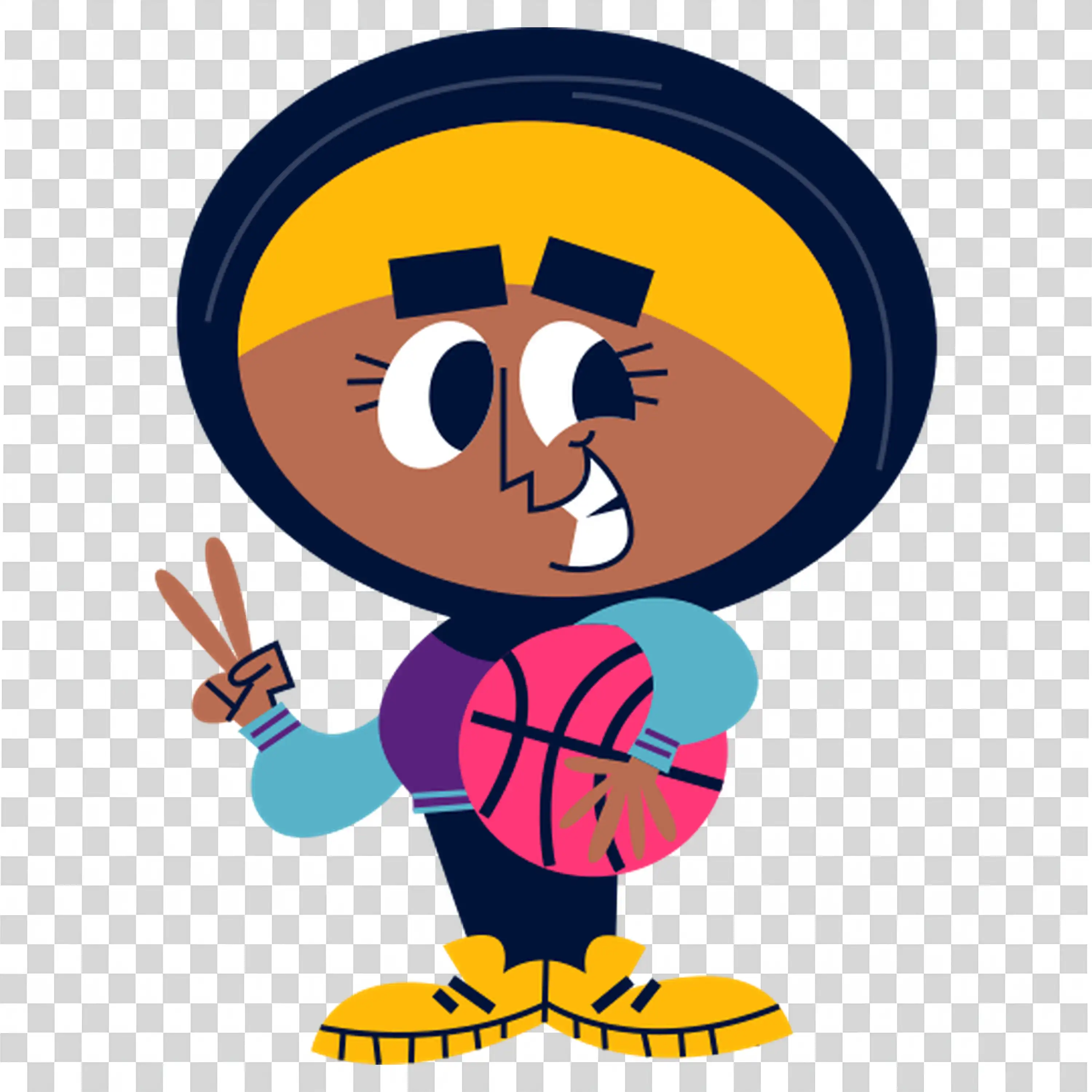 Young Boy with Hat Holding a Basketball in Fun Activity