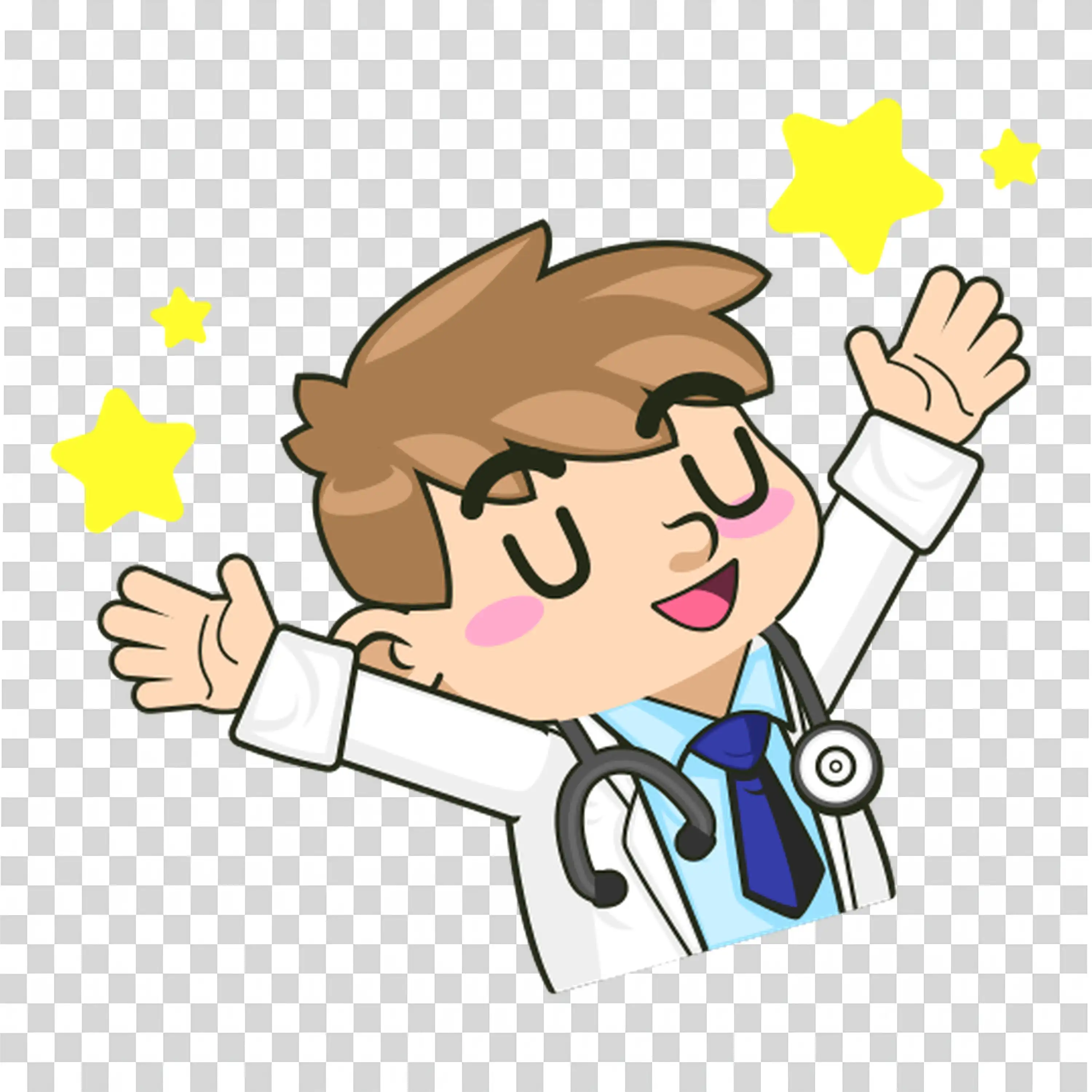 Young doctor giving a thumbs up with confidence free PNG