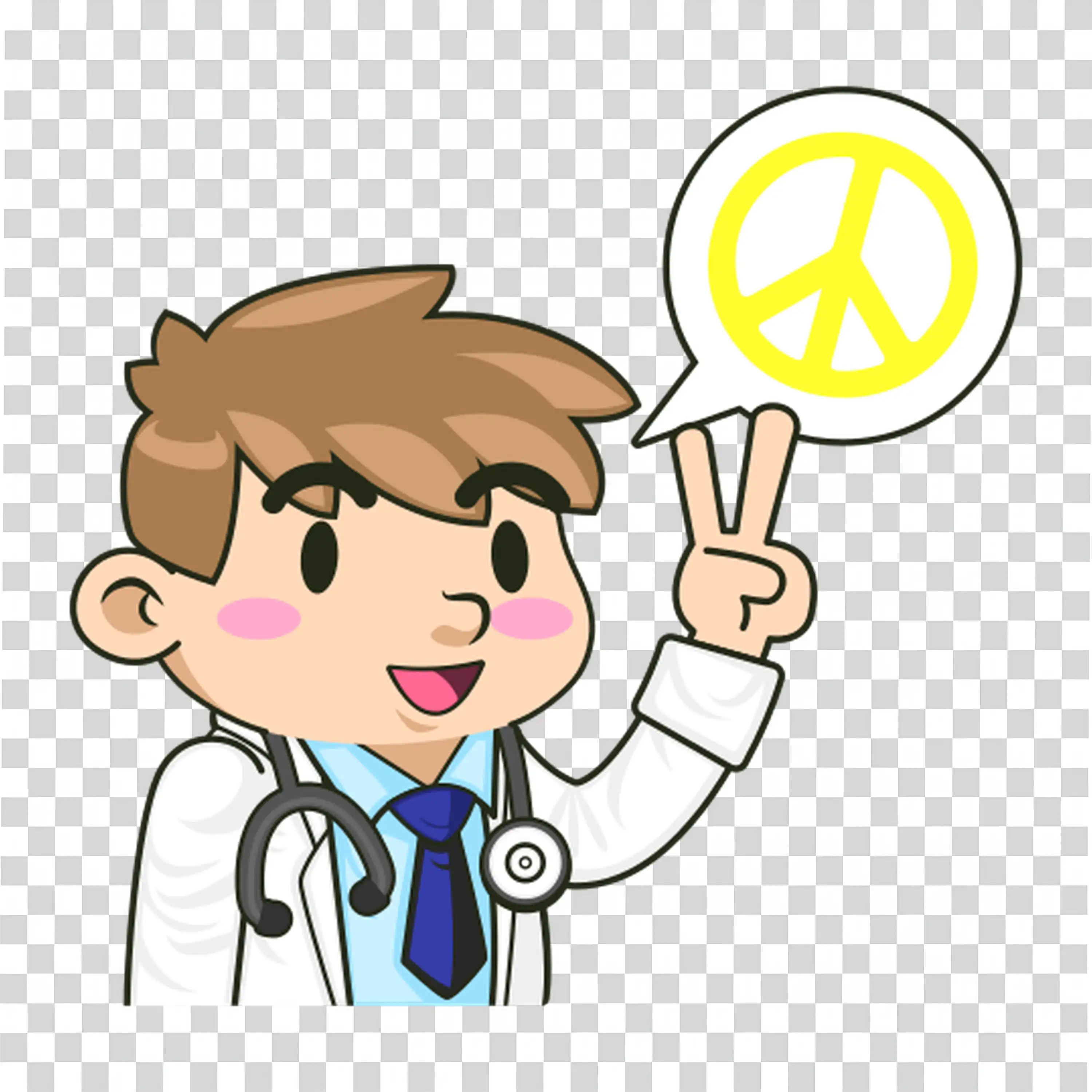 Young Man Holding Peace Symbol in Friendly Pose free PNG