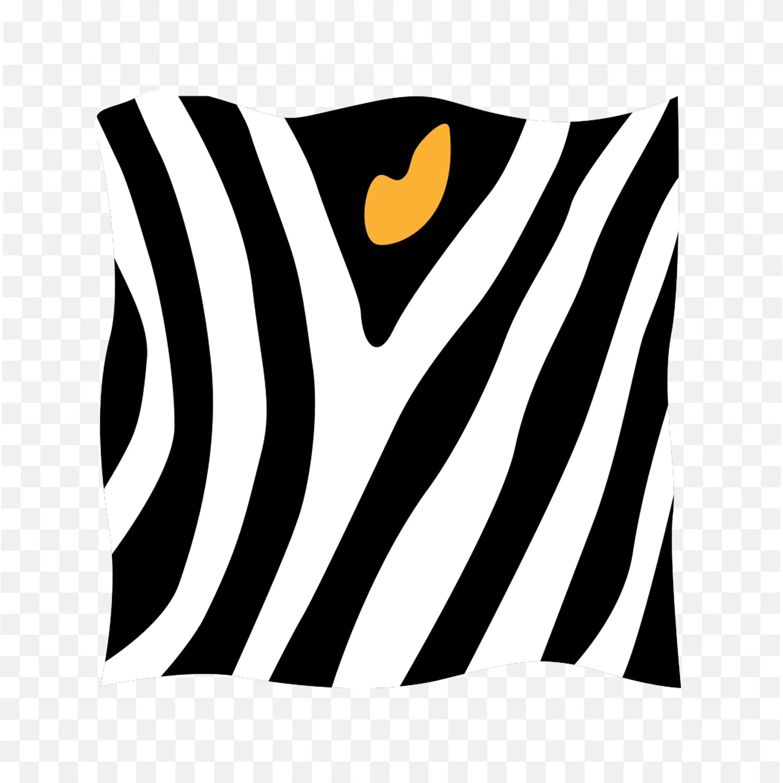 Zebra Print Pattern with a Touch of Orange PNG Download
