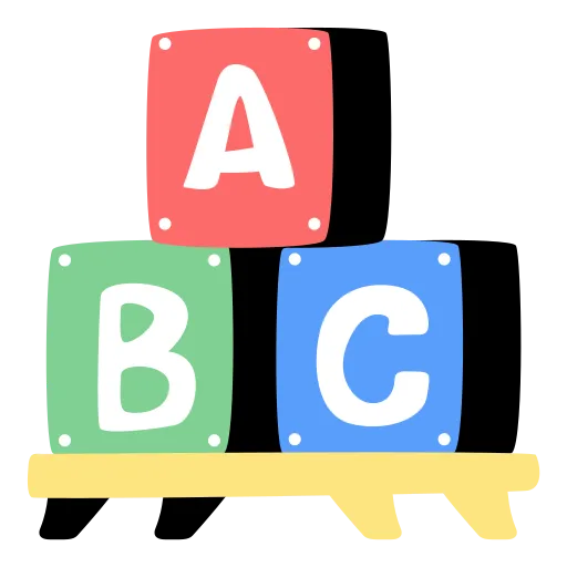 ABC blocks teach early childhood literacy free PNG