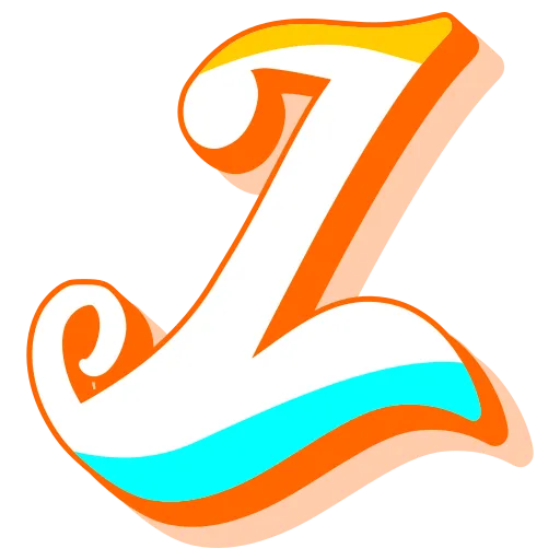 Artistic letter Z styled for educational alphabet learning