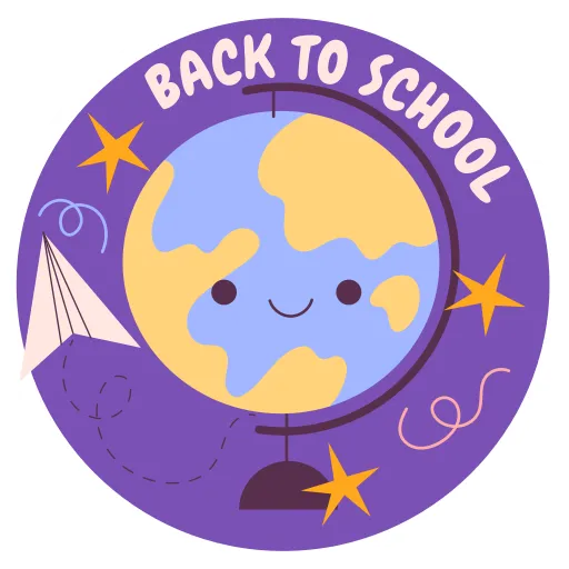 Back To School Cartoon Globe Represents Global Study