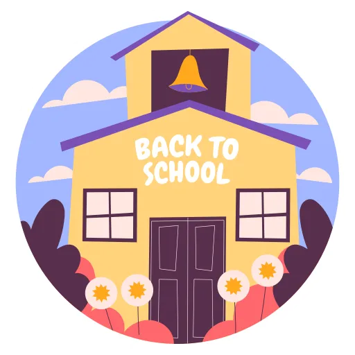 Back to School Illustration of a Classic School Building