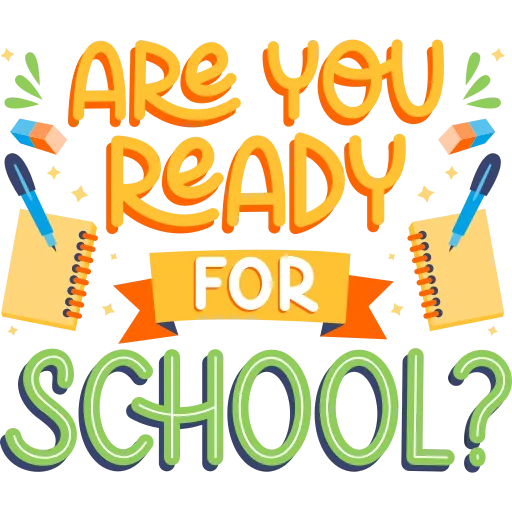 Back to school sign asking if kids are ready to learn