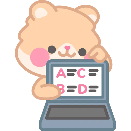 Bear Holding ABCD Flashcard and Smiling Brightly free PNG