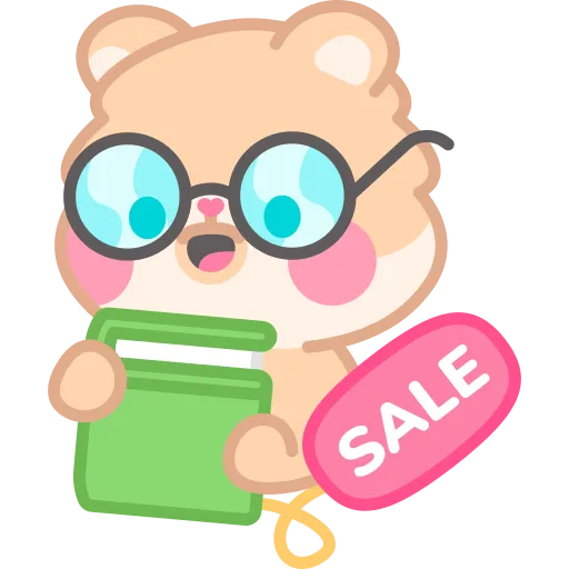 Bear with glasses holding books on sale for students
