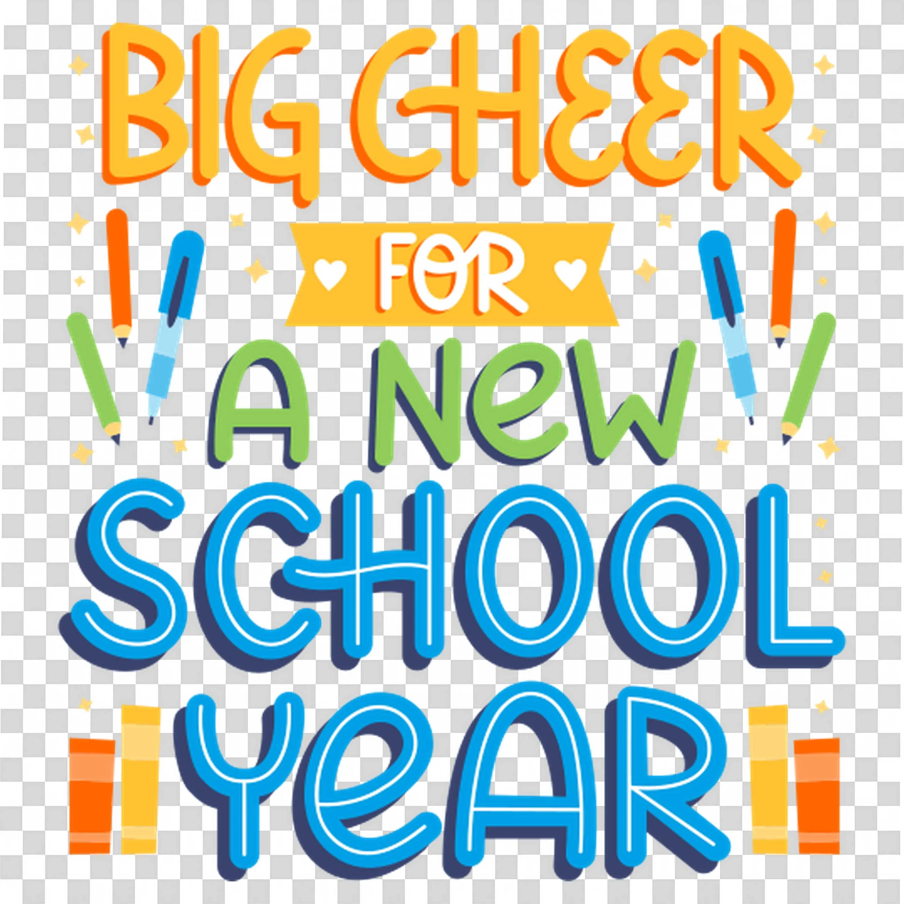 Big Cheer for a New School Year to Inspire Students Png
