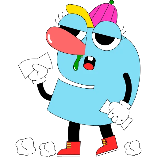 Blue letter C animated with happy expression for education