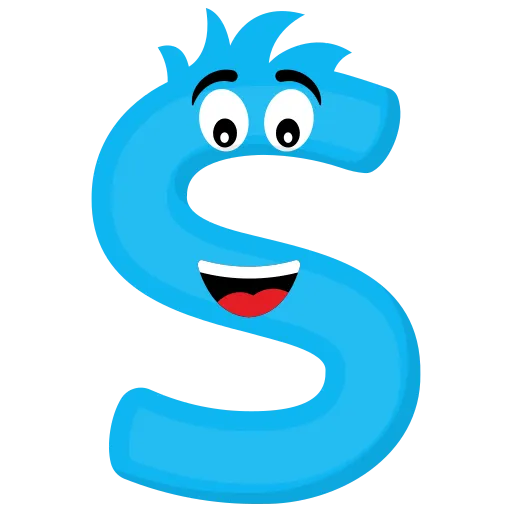 Blue letter S for alphabet learning and literacy PNG