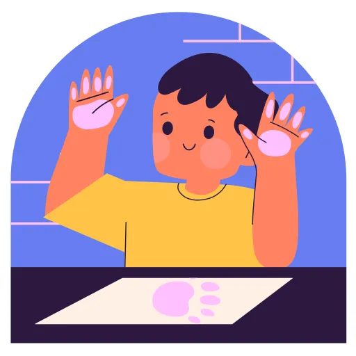 Boy raising hand in class eager to answer questions