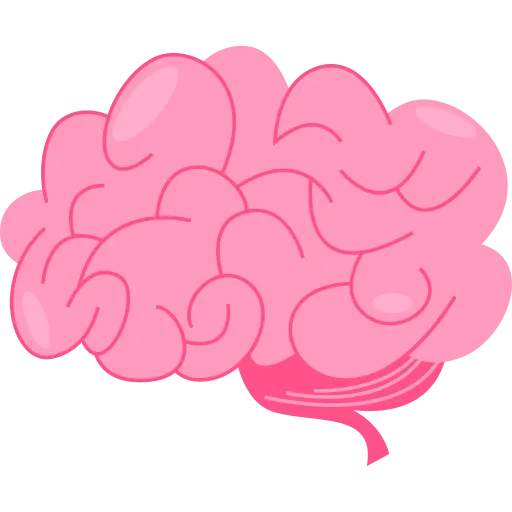 Brain symbolizing knowledge and learning power PNG