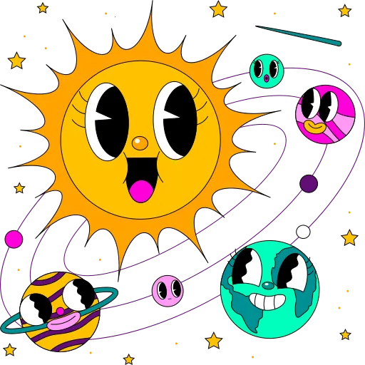 Bright Sun Surrounded by Shapes for Fun Outdoor Learning