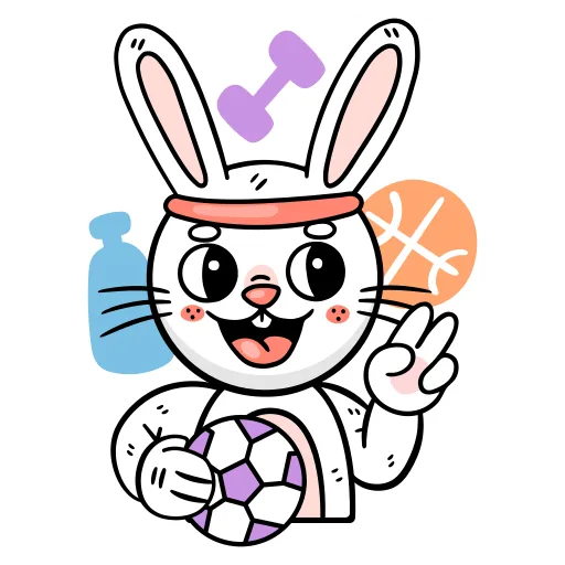 Bunny Character Reading Book with Joy for Elementary School