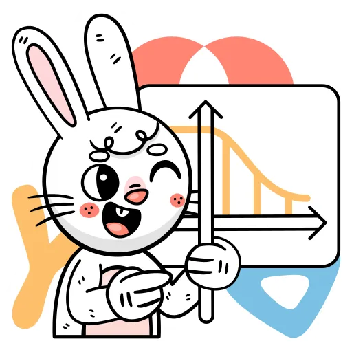 Bunny Holding Triangle for Fun With Basic Geometry