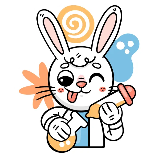 Bunny Skipping Rope in School Uniform for Healthy Activity